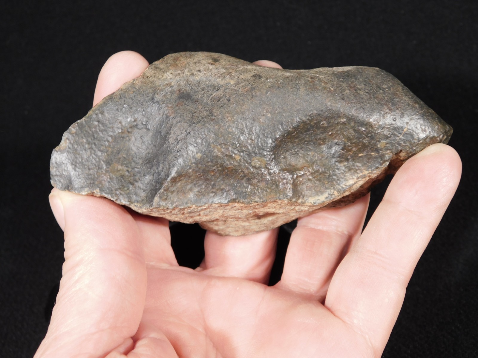 Classified NWA 8245 METEORITE Dark Crust and Regmaglypts! Erfoud, Morocco 298gr