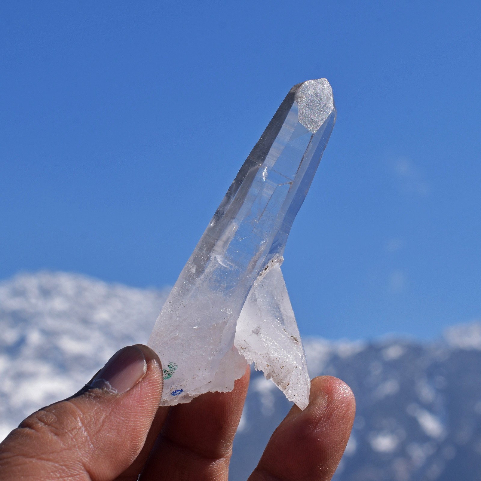 HIMALAYAN GLACIER TEMPLE DOW MANIFESTATION QUARTZ LEMURIAN SEED CLEAR CRYSTAL.
