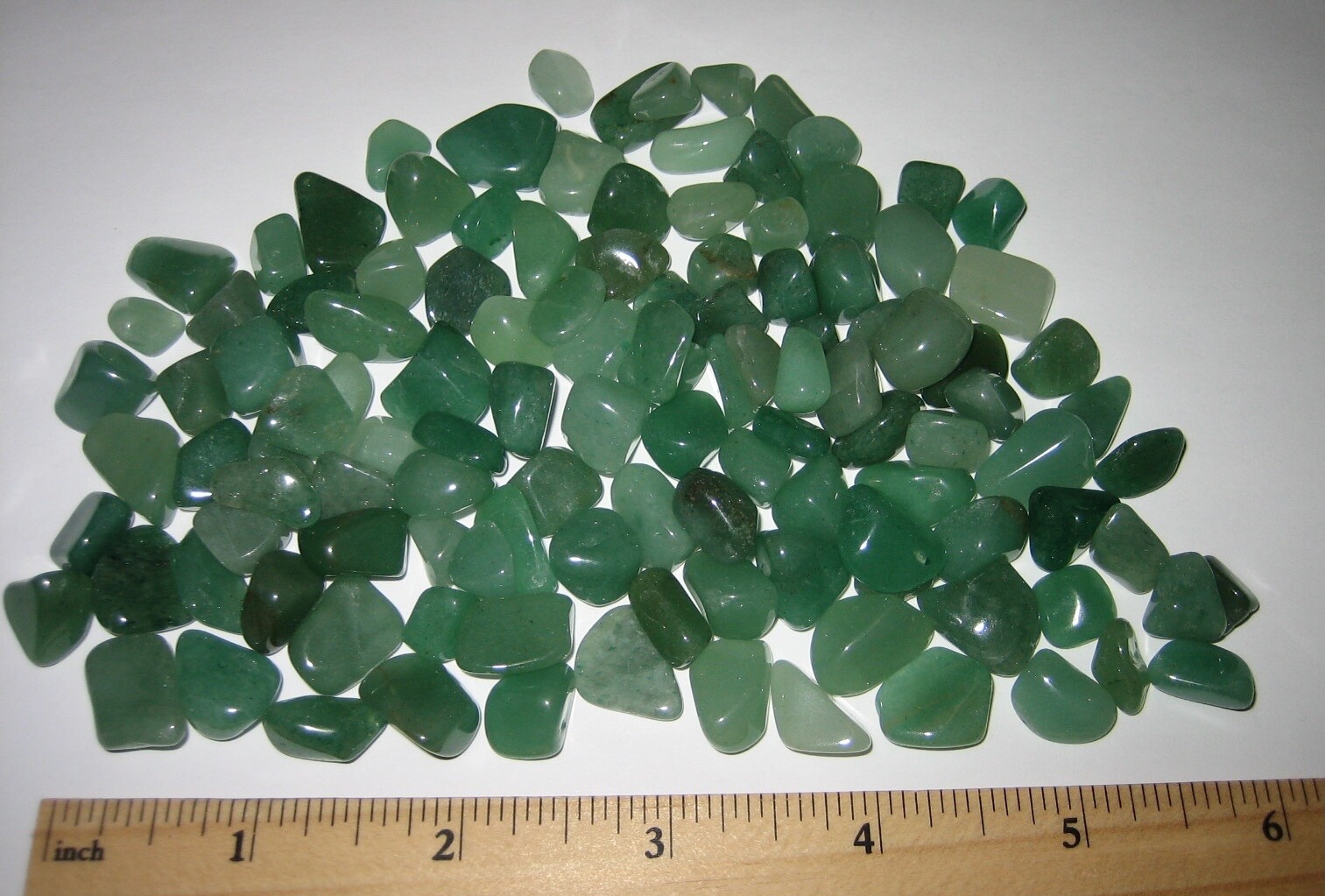 121 TUMBLED POLISHED SMALL 0.2″-0.5″ GREEN AVENTURINE STONE MINERALS ~ 172.3g *5