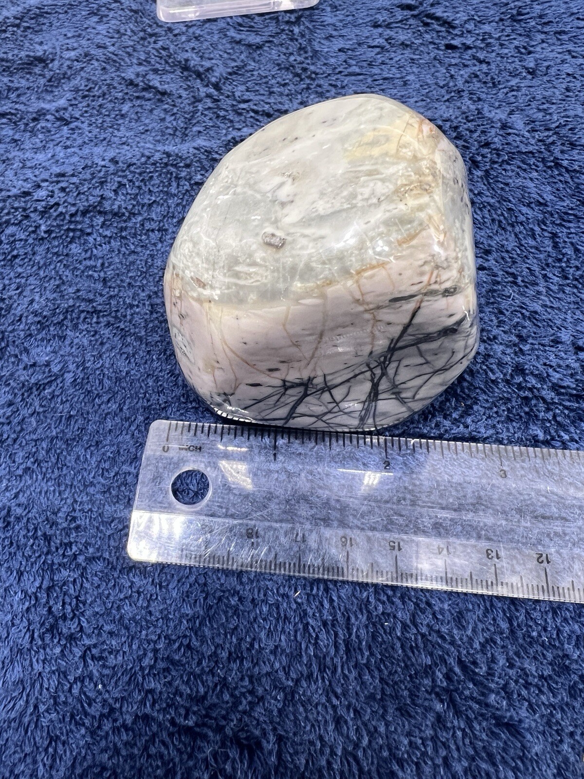 Spiderweb Picture Jasper Large Palm Display Stone Polished 450 Grams (~1 Lb)