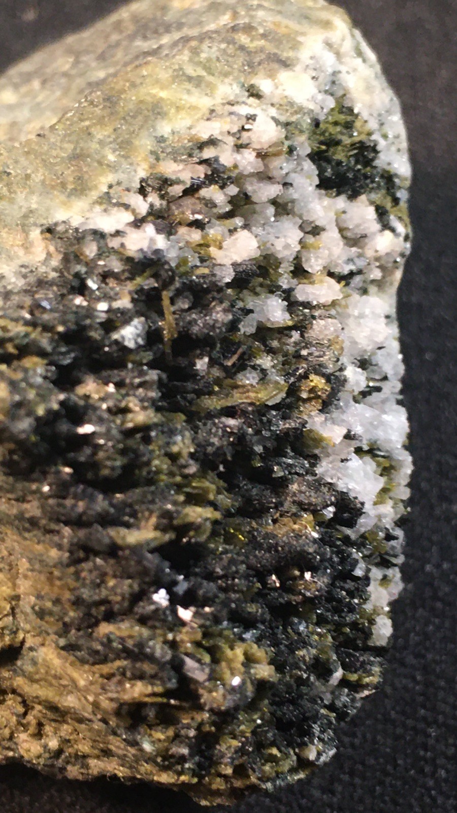 Epidote with Adularia, Achenthal, Tyrol, Austria.