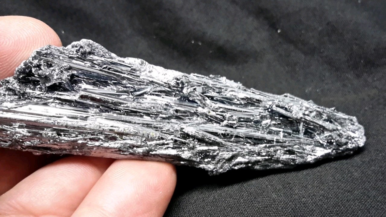 3.75″ Shiny STIBNITE Cluster from Lengshuijiang City, Hunan Province, China