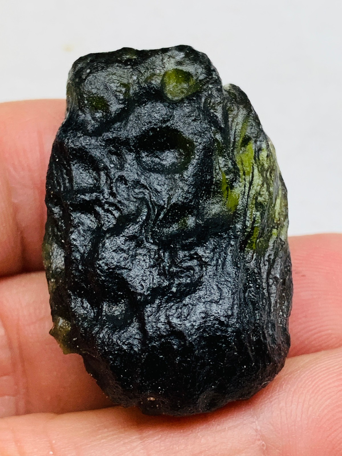 TOP Moldavite Raw Moldavite Crystal from Czech Republic PICcertificate 82CT