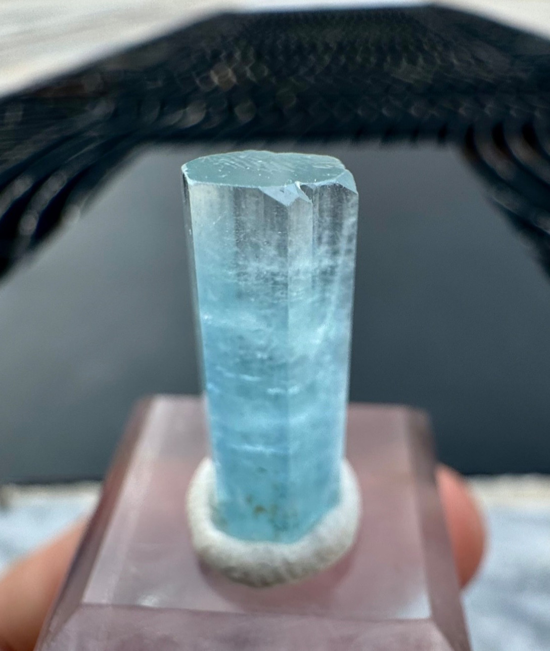Thumbnail Blue Color Terminated Aquamarine Crystal , 12 Carats @ Minerals