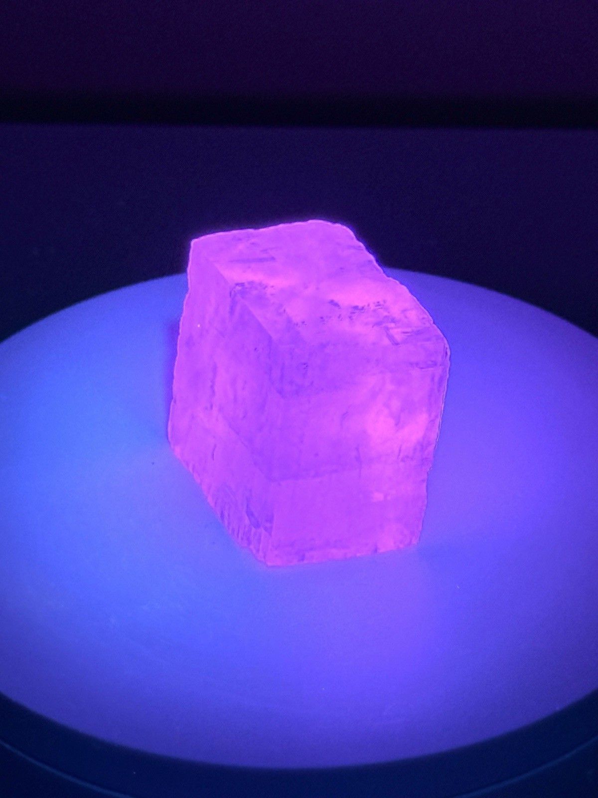 ETHEREAL Iceland Spar Calcite Crystal Specimen w/ Terlingua-type Fluorescence