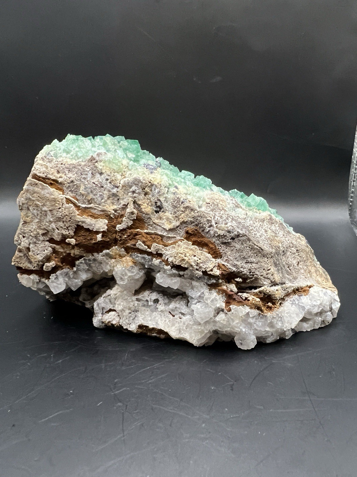 Glowing 2lb Rogerley Mine Fluorite on Matrix – 10105