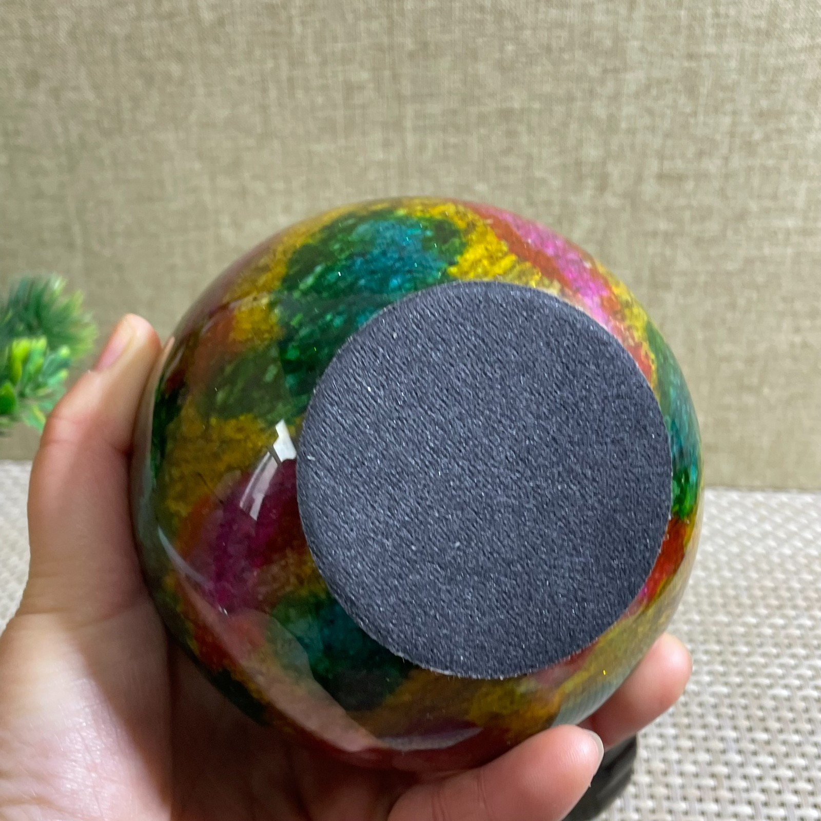 1519g Seven Colors Jade” sphere specimen -Taiwan China
