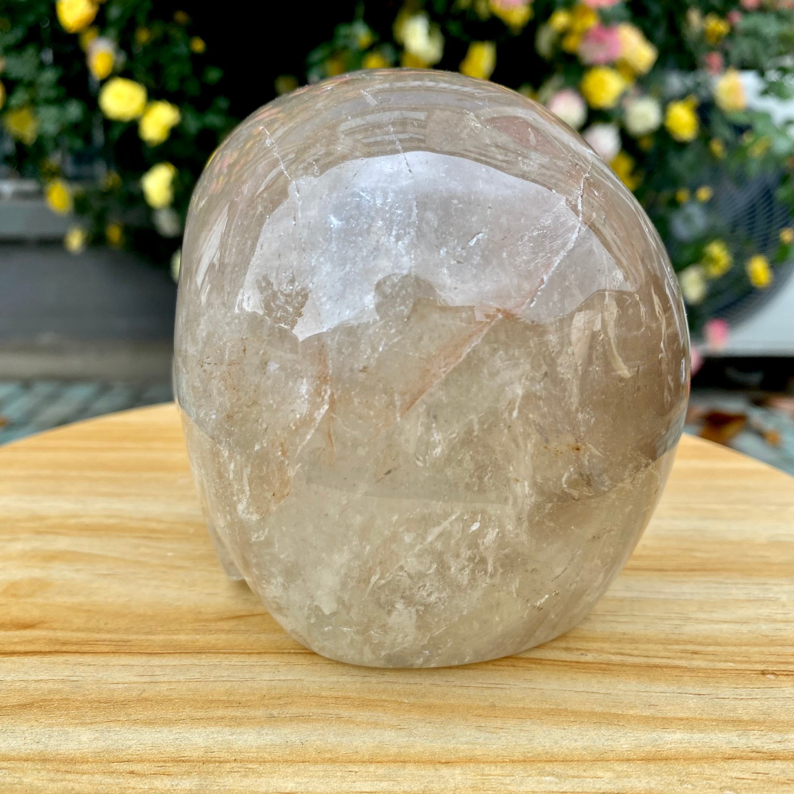 3.74LB TOP! White melting quartz hand carved crystal skull gem reiki healing