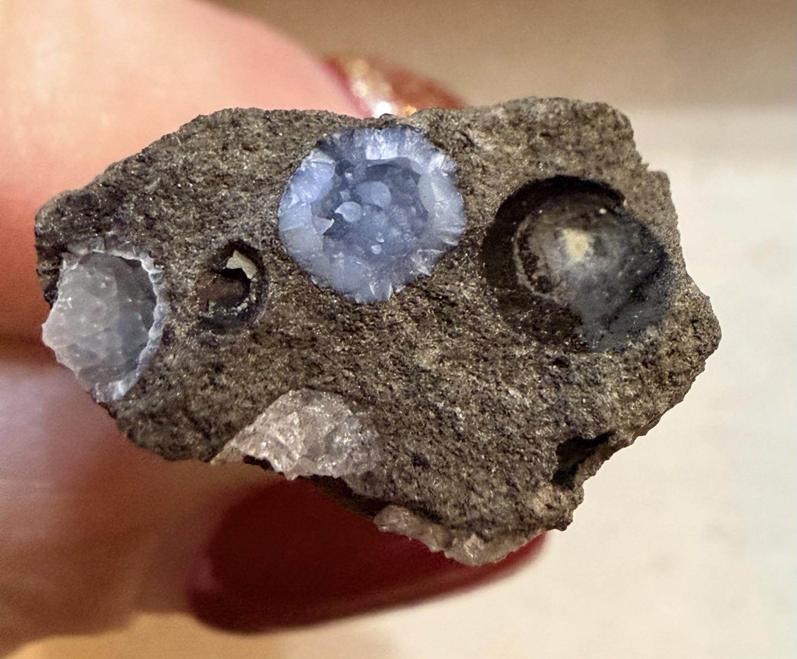 Mineral Specimen Lot 3 Magnetite Thomsonite Quartz Thumbnail Vtg Fossil Zeolite