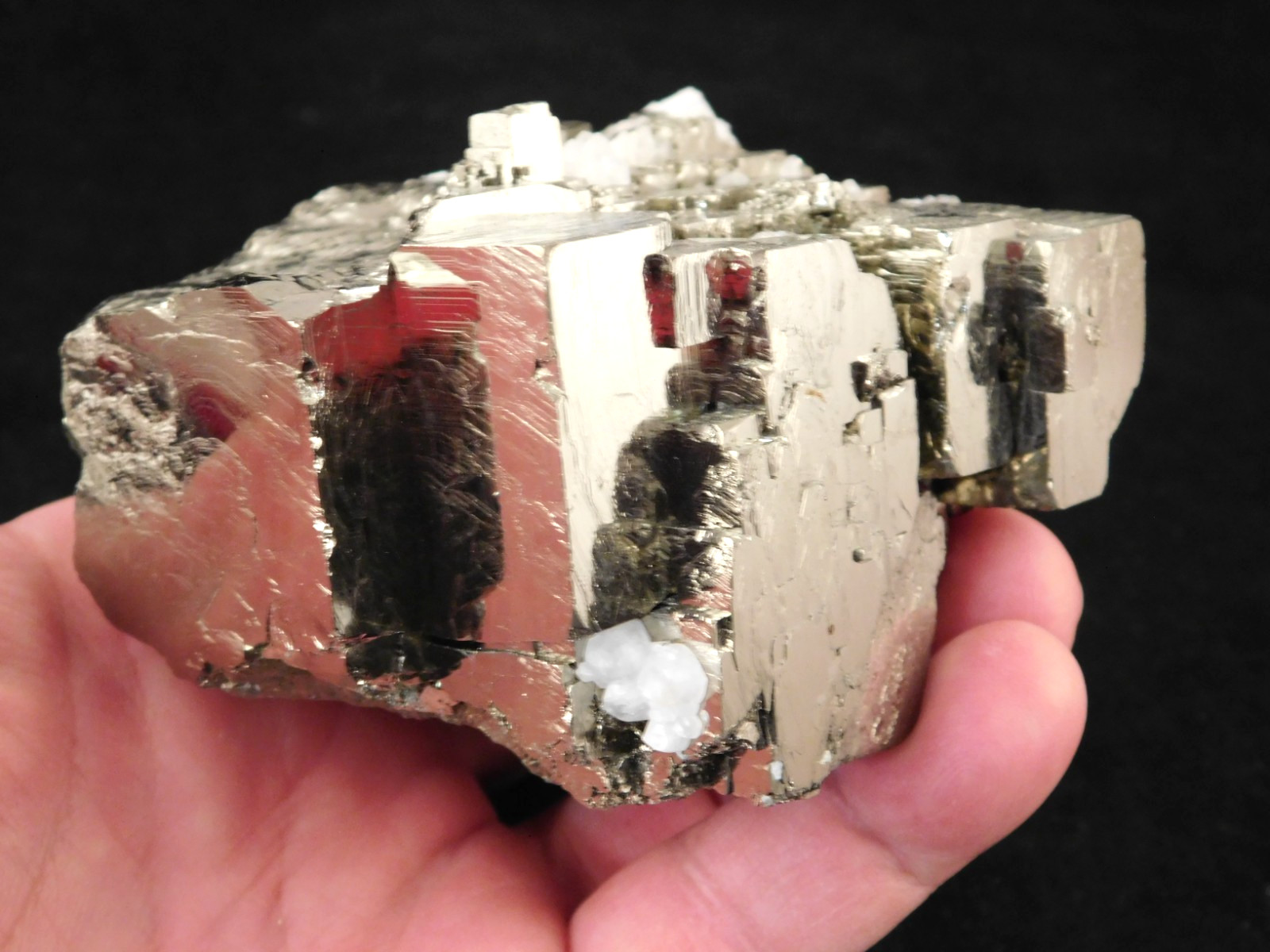 BIG! VERY Nice and 100% Natural Stepped Pyrite CUBE Cluster Peru 968gr