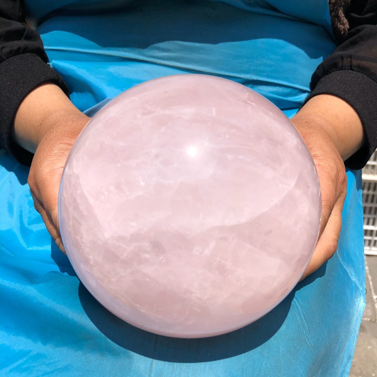 6.75LB Large Natural Pink Rose Quartz Sphere Crystal Ball Reiki Mineral Healing