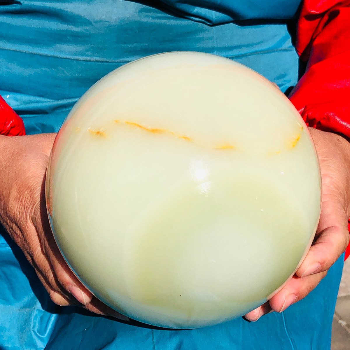 4870g Natural Afghan Jade Chakra Quartz Sphere healing ball Specimen