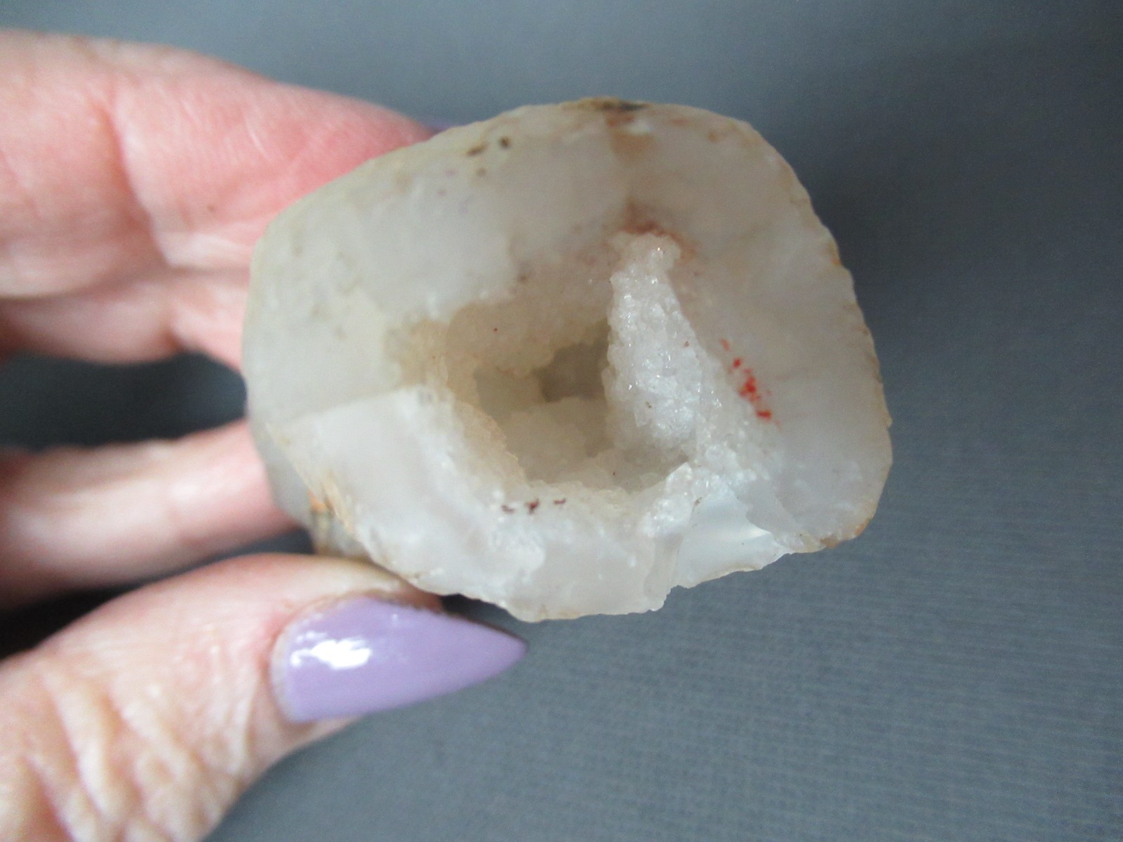 Double Geode – White Cream Brown – 1 1/2” x 2 5/8” – g6 bz