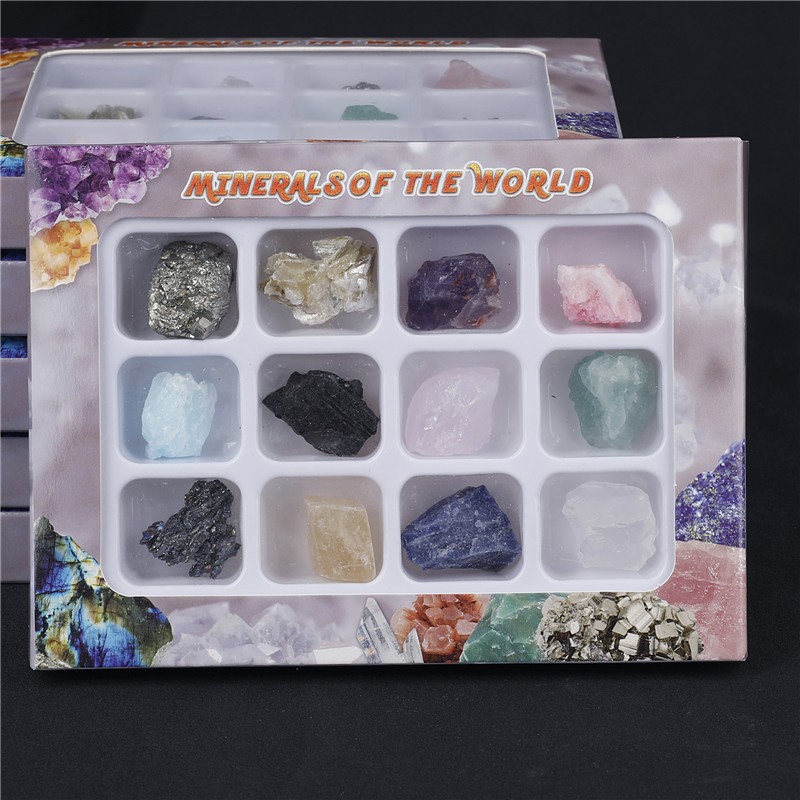 Minerals of the World 12 Pcs Natural Mineral Specimen Collection *1PCS