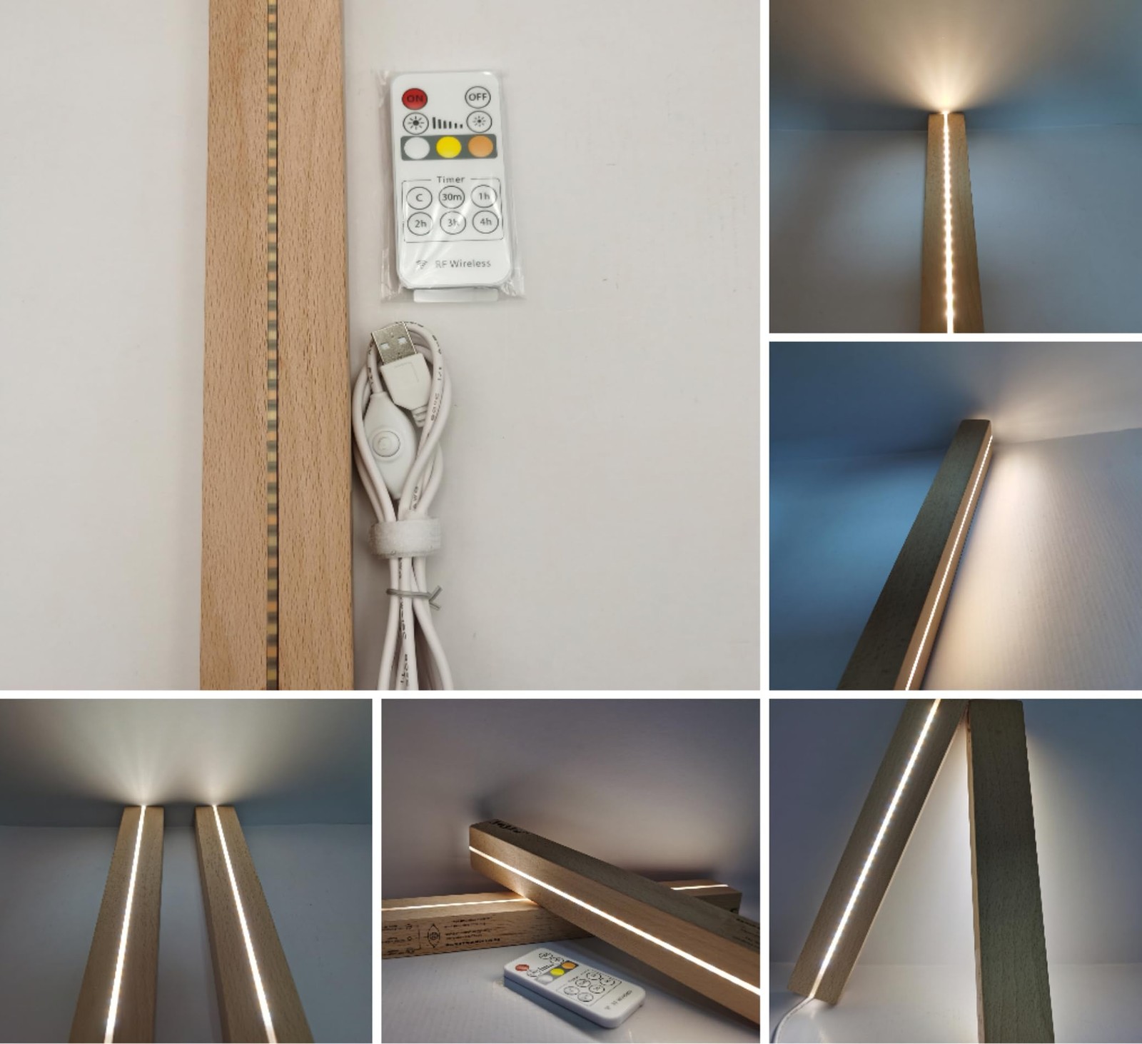 1 Pcs LED Light Display Pedestal Wooden Rectangle LED Lighted Base Stand 11.8…