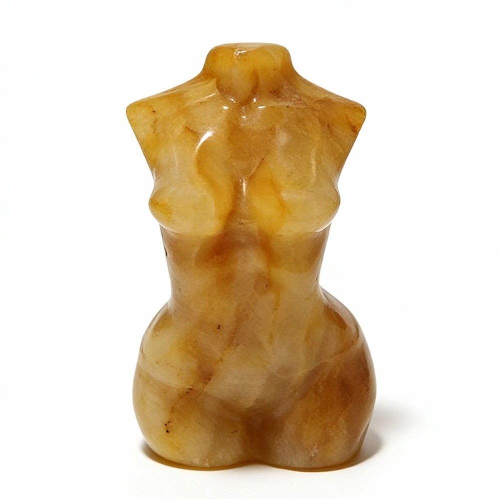 Natural Female Body Model Crystal Carving Chakra Reiki Healing stone Ornament
