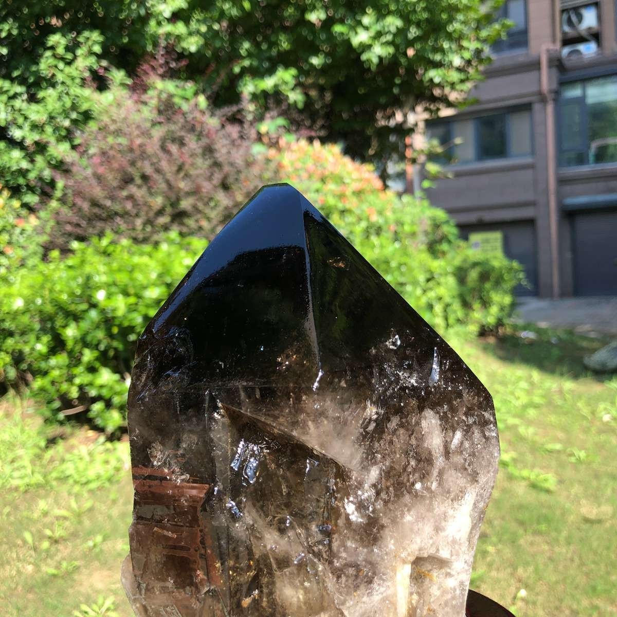 6.29LB Natural Dark tea quartz Crystal Specimen Reiki Mineral Add bracket 2526