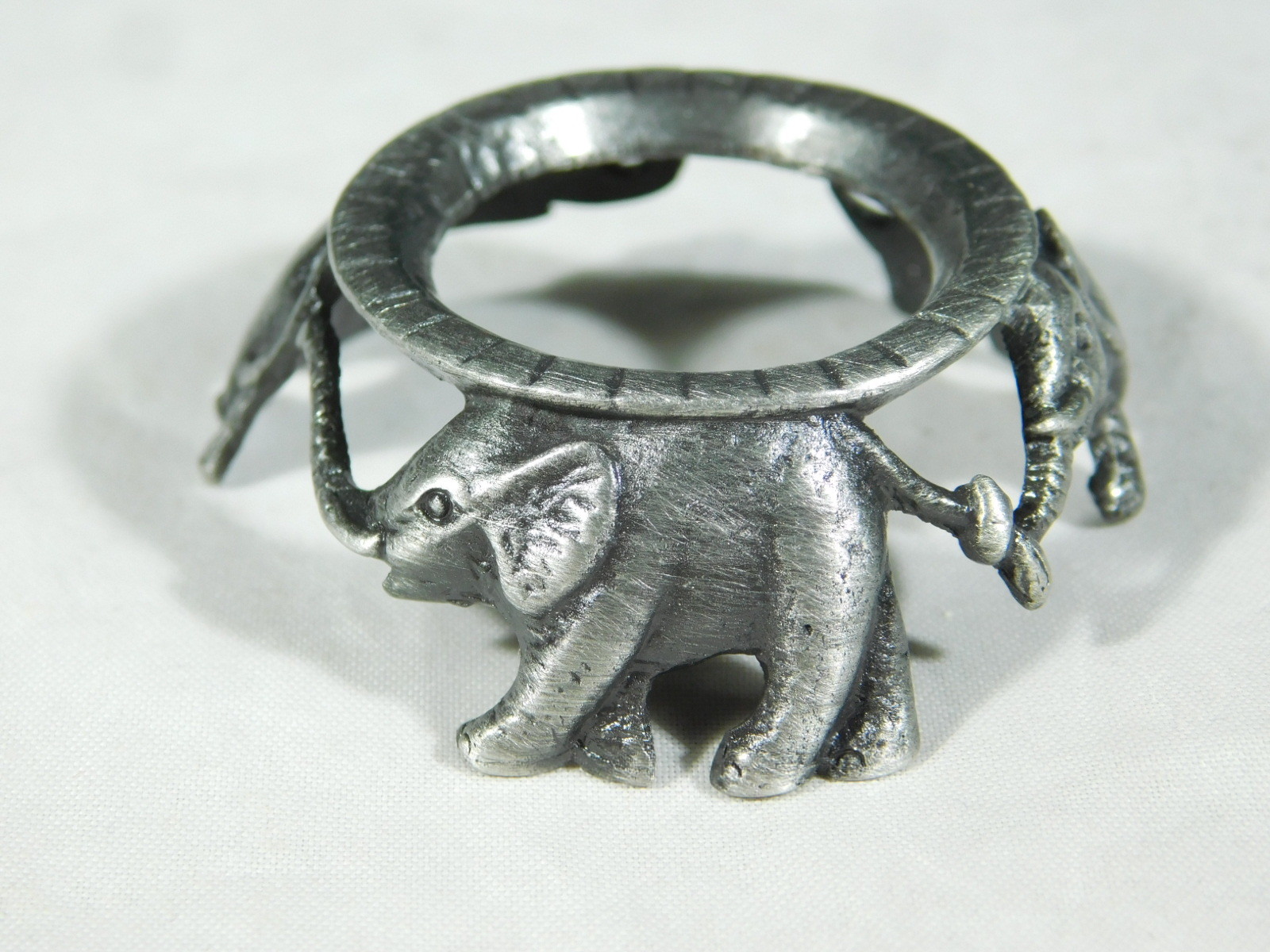 Sphere Display Stand ELEPHANT Design Pewter Color Small Size