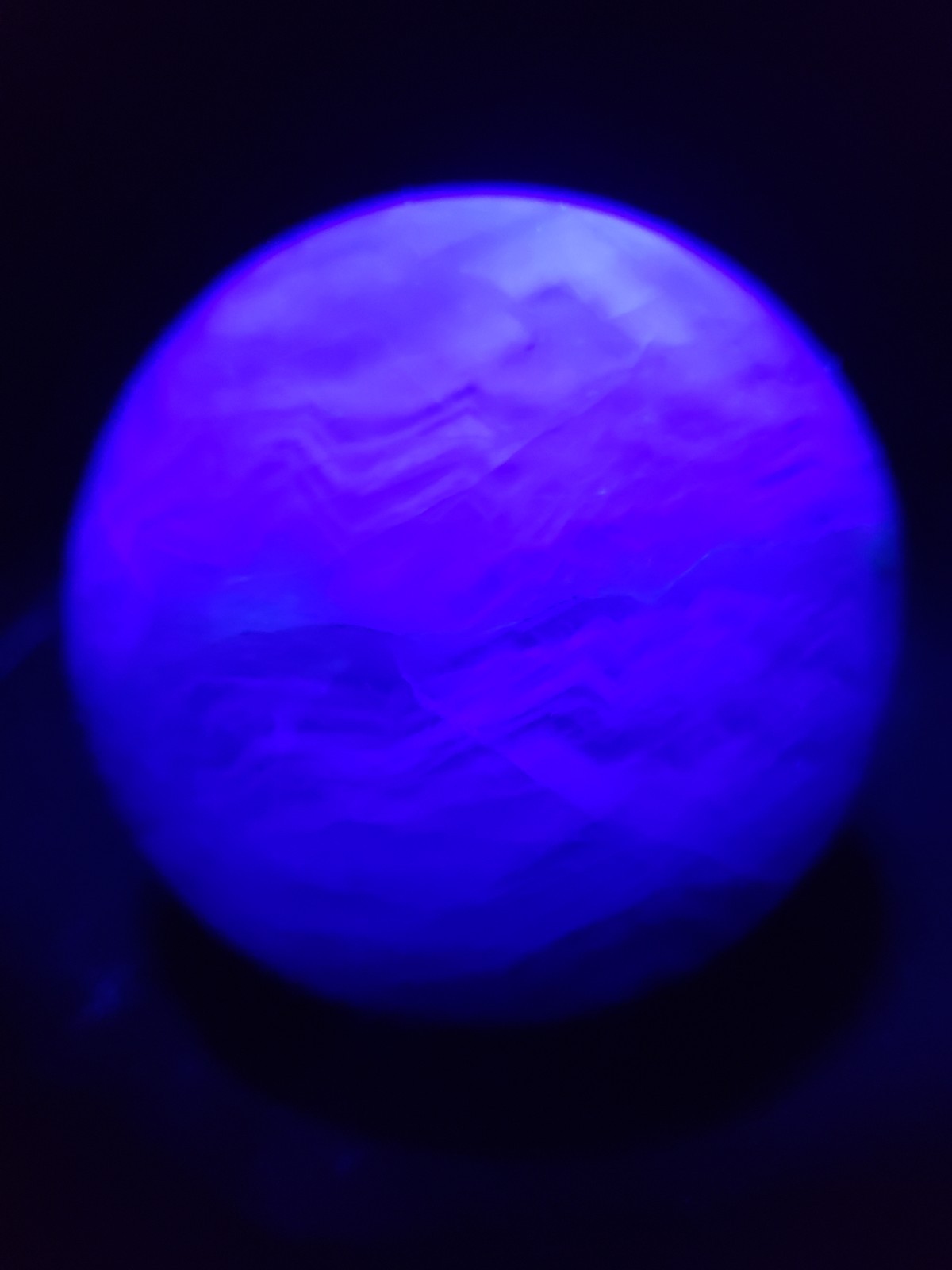 3″ Green Purple Fluorite Quartz Crystal Sphere Ball Orb Rainbow UV, 746g