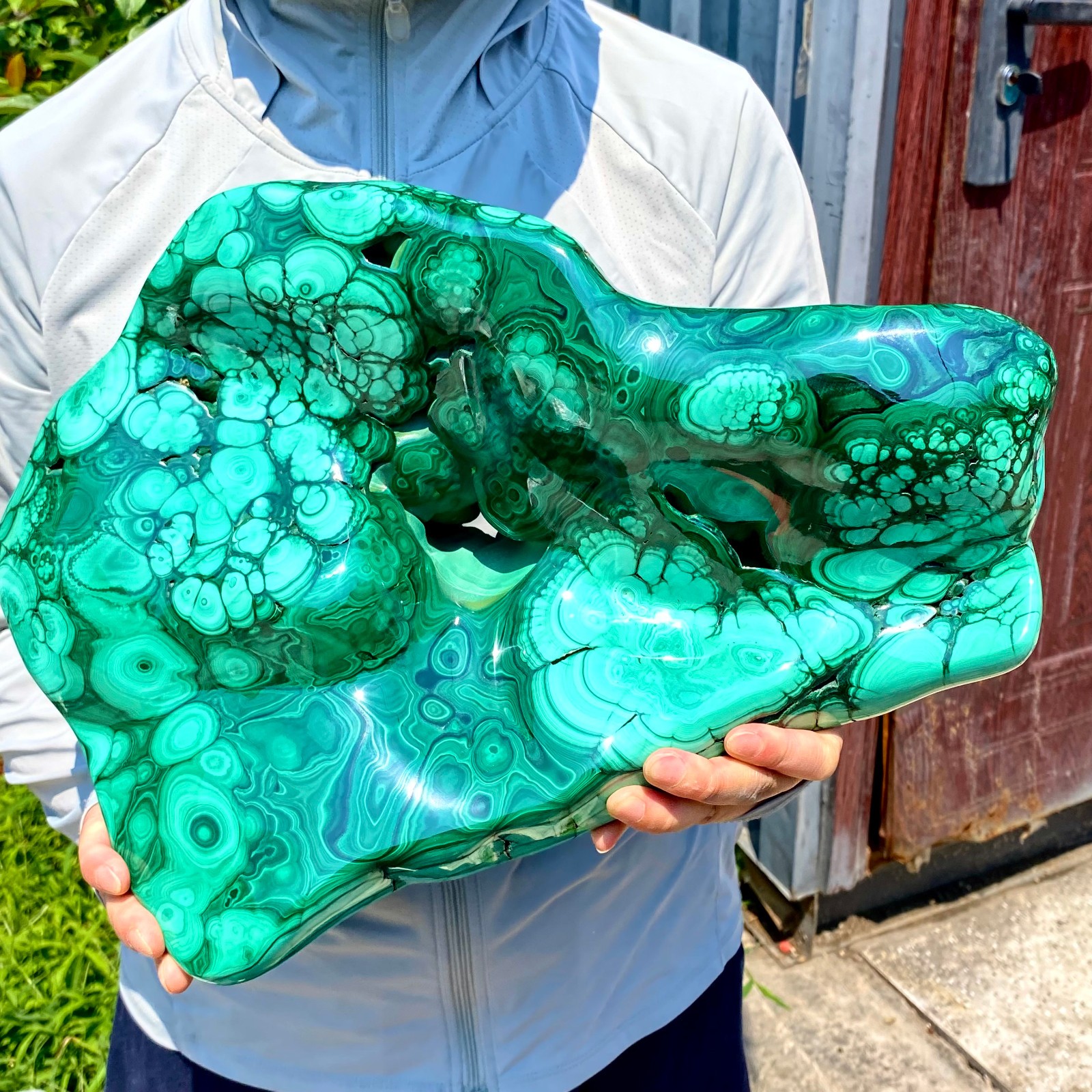 28.88LB TOP Natural Malachite crystal quartz Mineral specimen Reiki gem