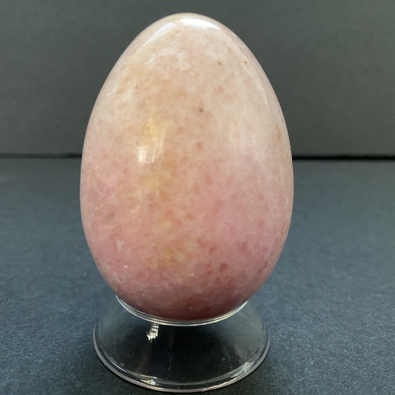 Natural Onyx Stone Egg With Stand Hand Polished Banded Agate Calcite Crystal