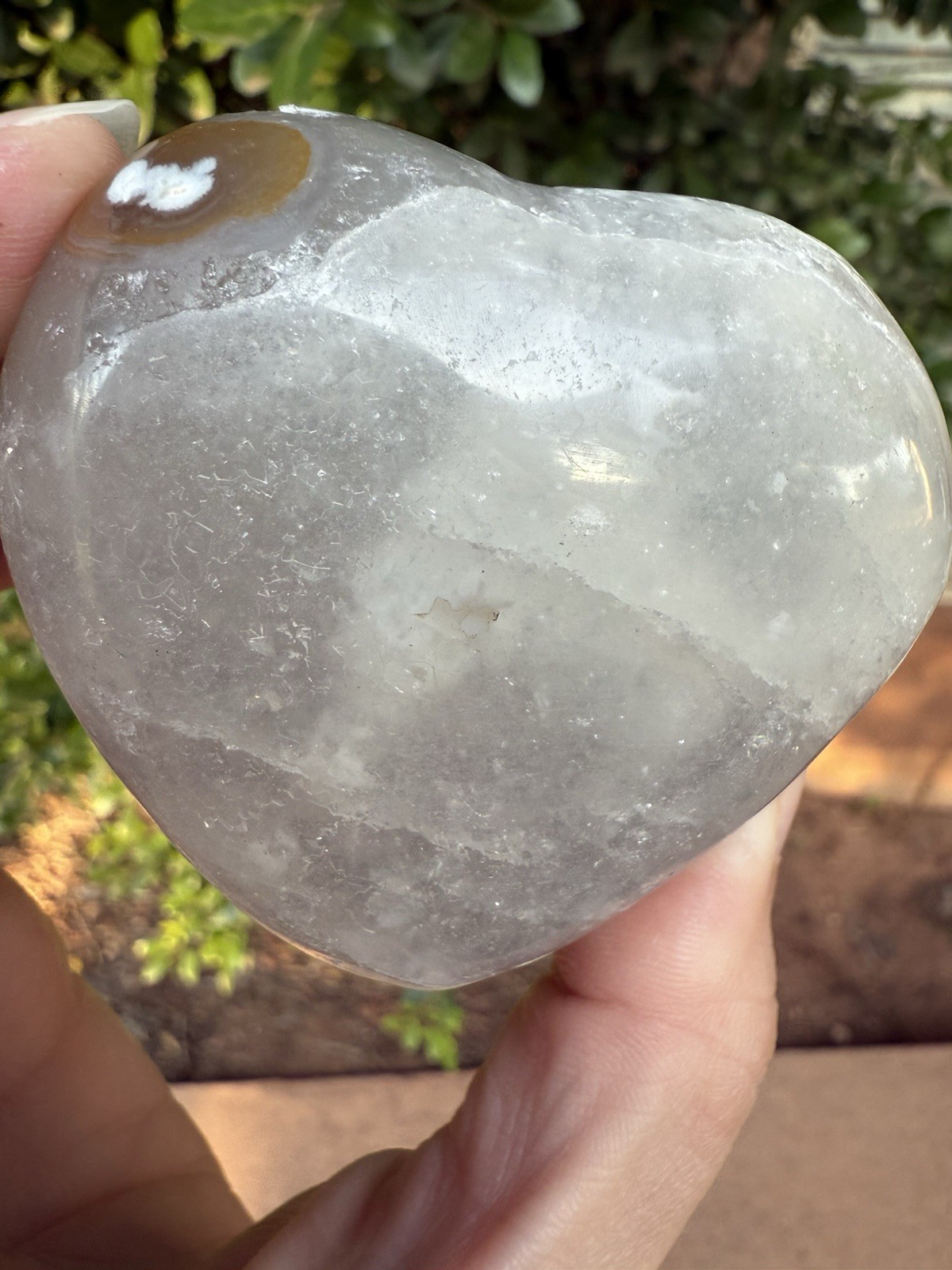 Full Quartz Purple Amethyst Crystal Heart Carved And Polished 6.8oz 62mm X 64mm