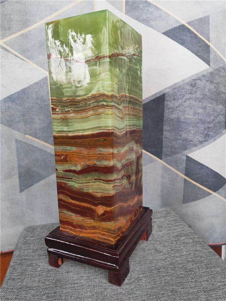 43 lb Natural Green Jade Cube Specimen Healing Afghanistan #C2