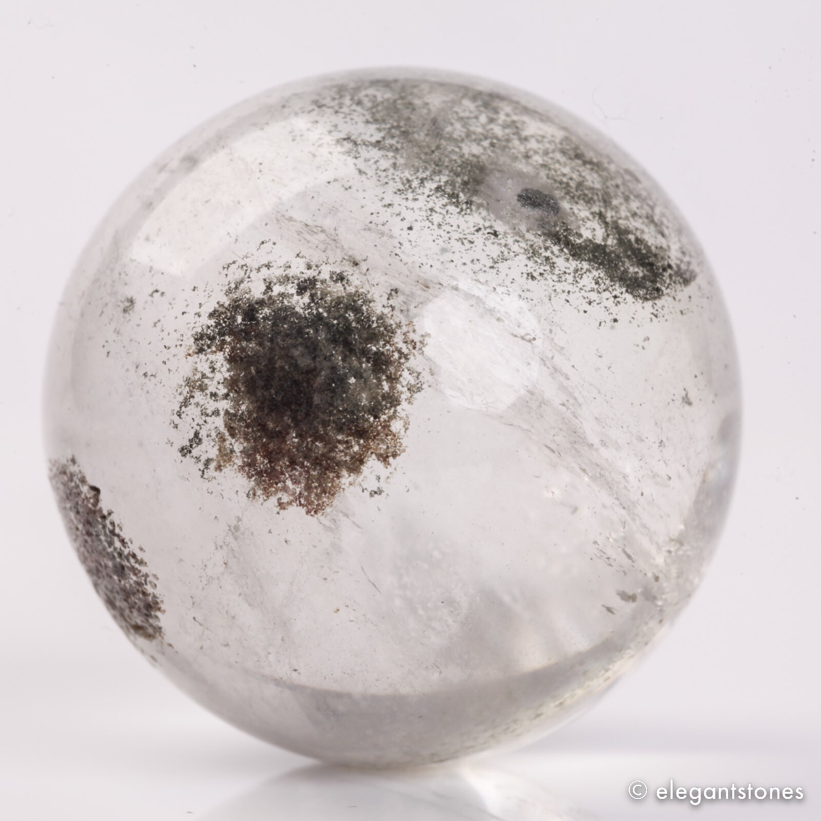 91g40mm Natural Garden/Phantom/Ghost/Lodolite Quartz Crystal Sphere Healing Ball