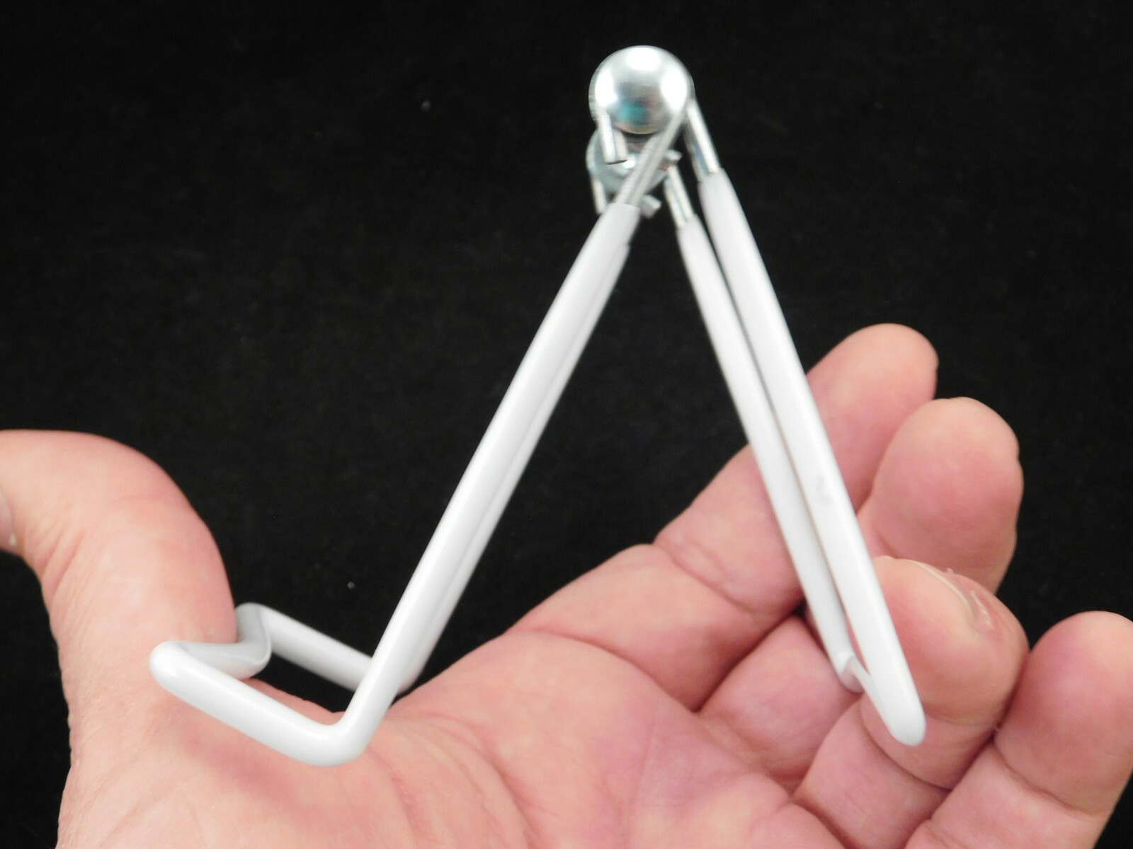 Easel Display Stand SMALL Size Adjustable White Vinyl on Metal