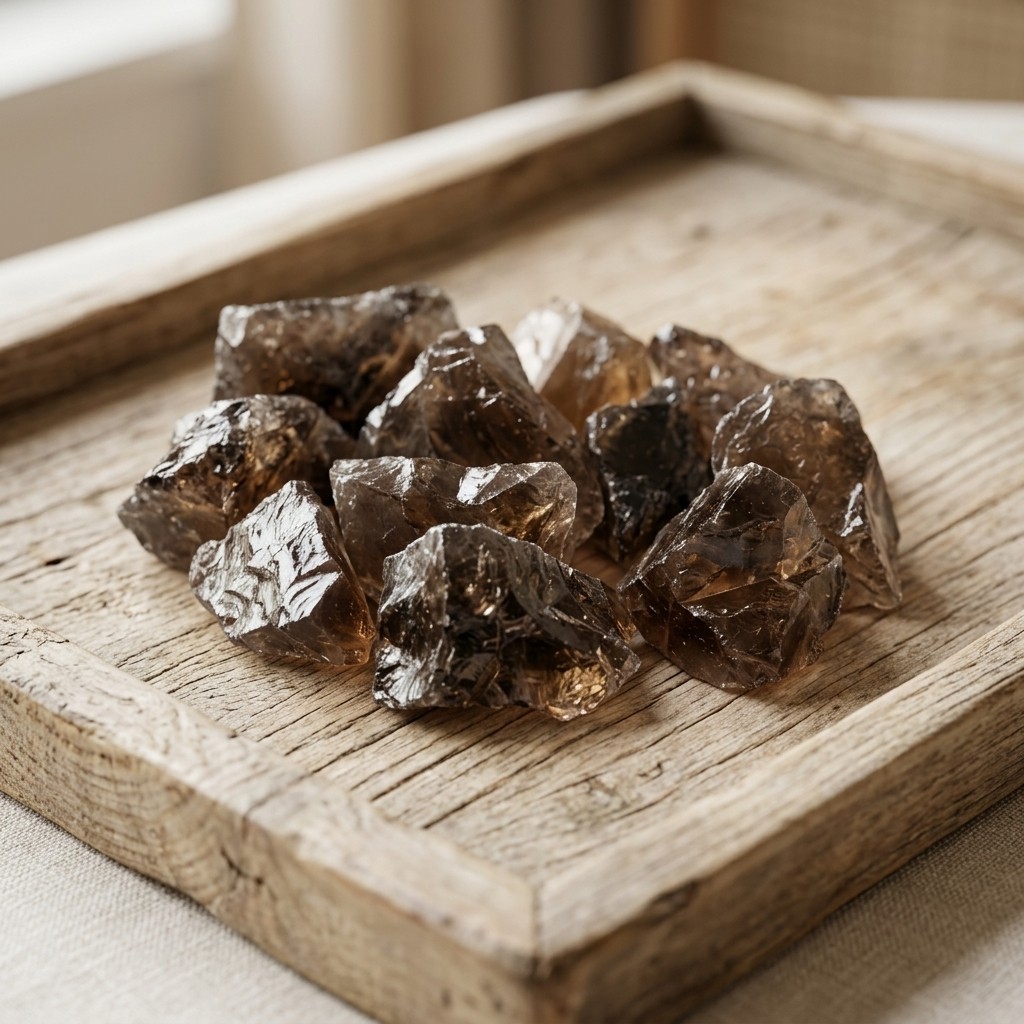 3PC Raw Natural Smoky Quartz Rough Stone Grounding Protection Healing Crystal