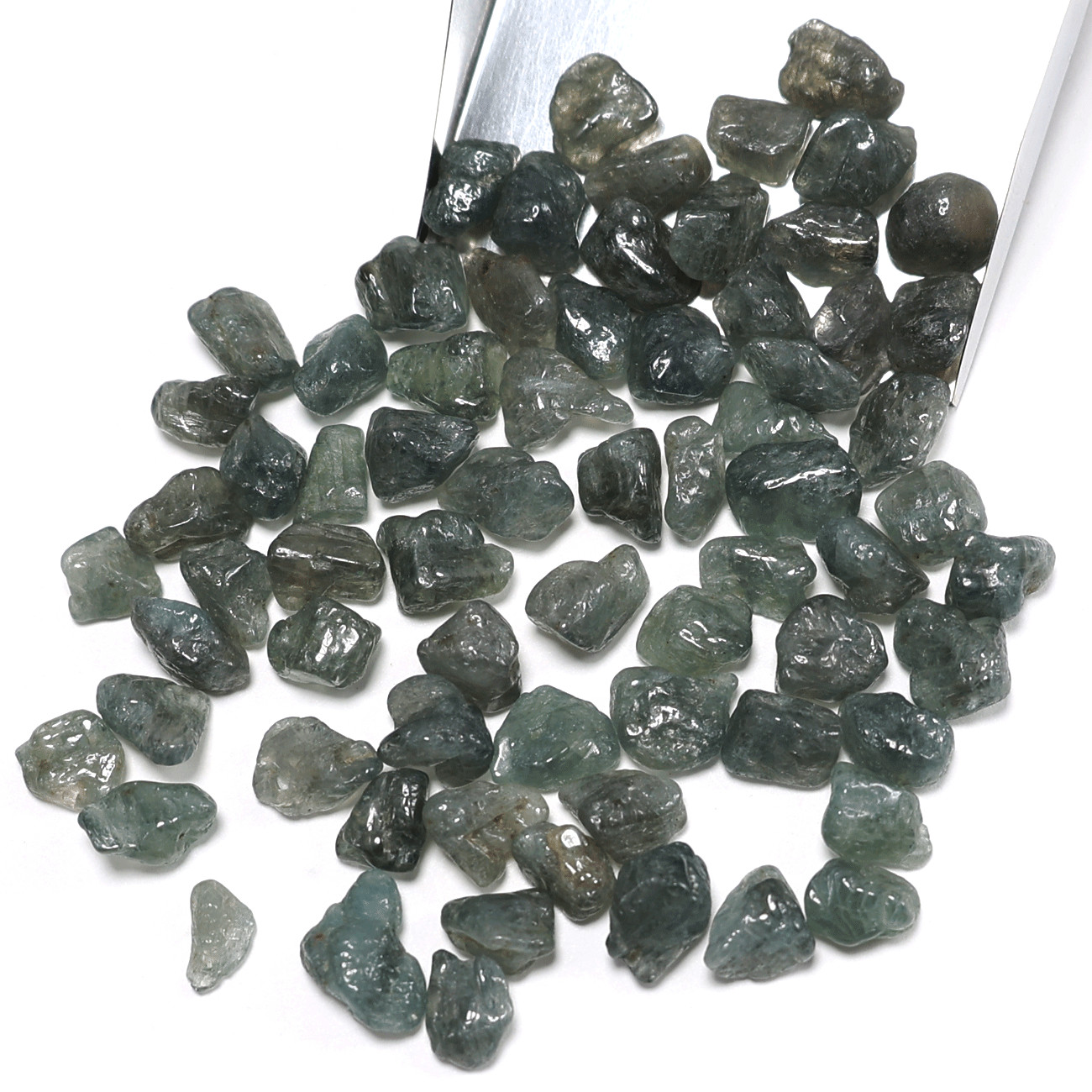 The Jewel Of Teal Waters~ 70 PC Natural Grandidierite Polished Gem Crystals Set