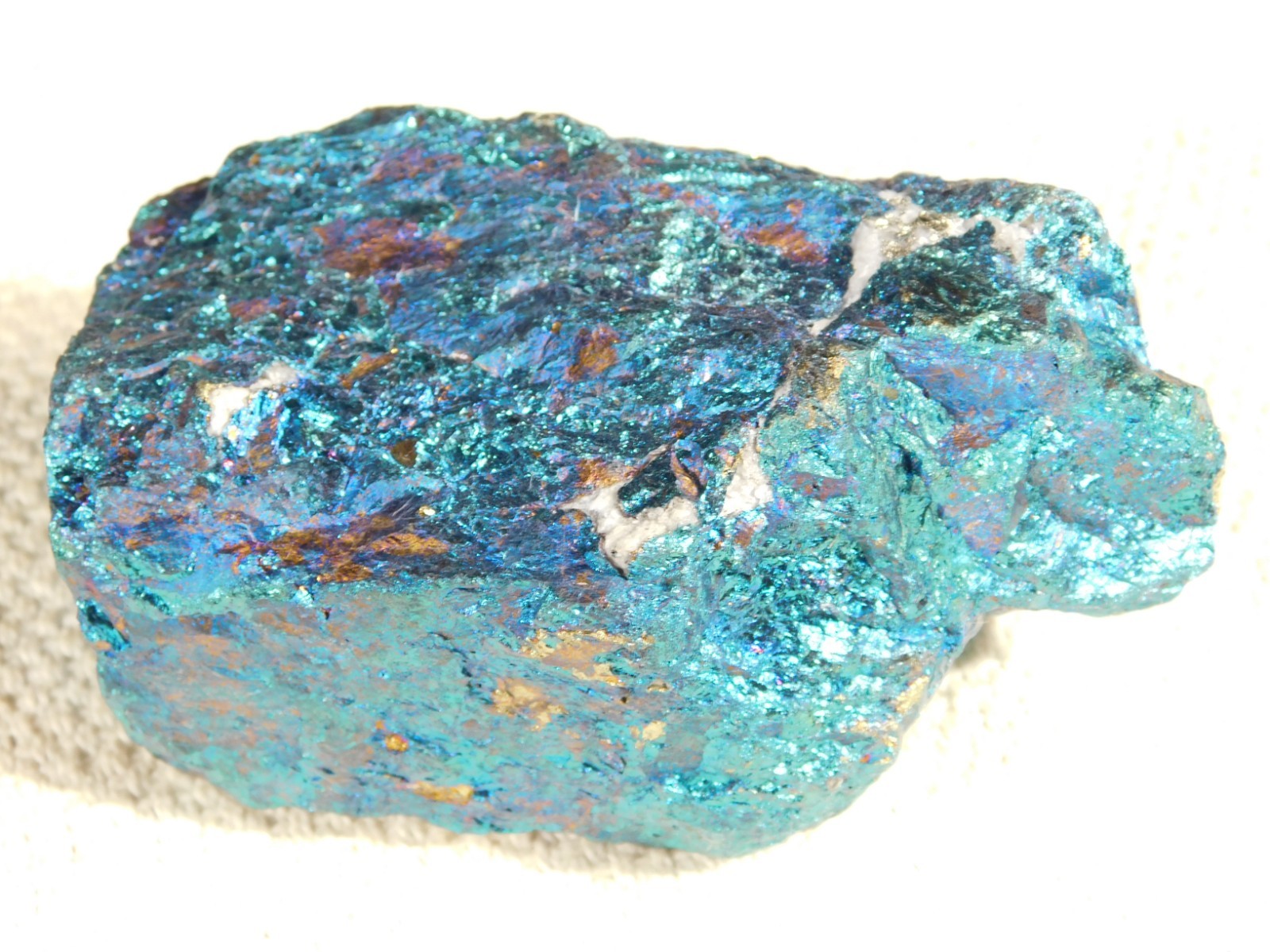 BIG! Bright IRIDESCENT Peacock Copper Chalcopyrite or Peacock Ore Mexico 578gr
