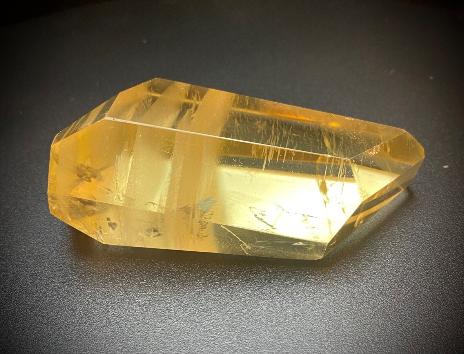 Citrine Faceted Freeform 6.1 ounces 3.75 inches long