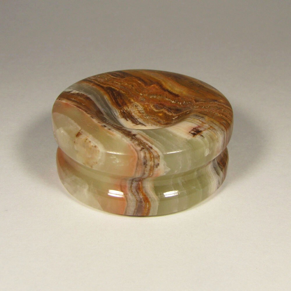 (5) 2″ Carved BANDED ONYX STANDS for Spheres, Eggs, Balls, Globes, Shells, Etc.