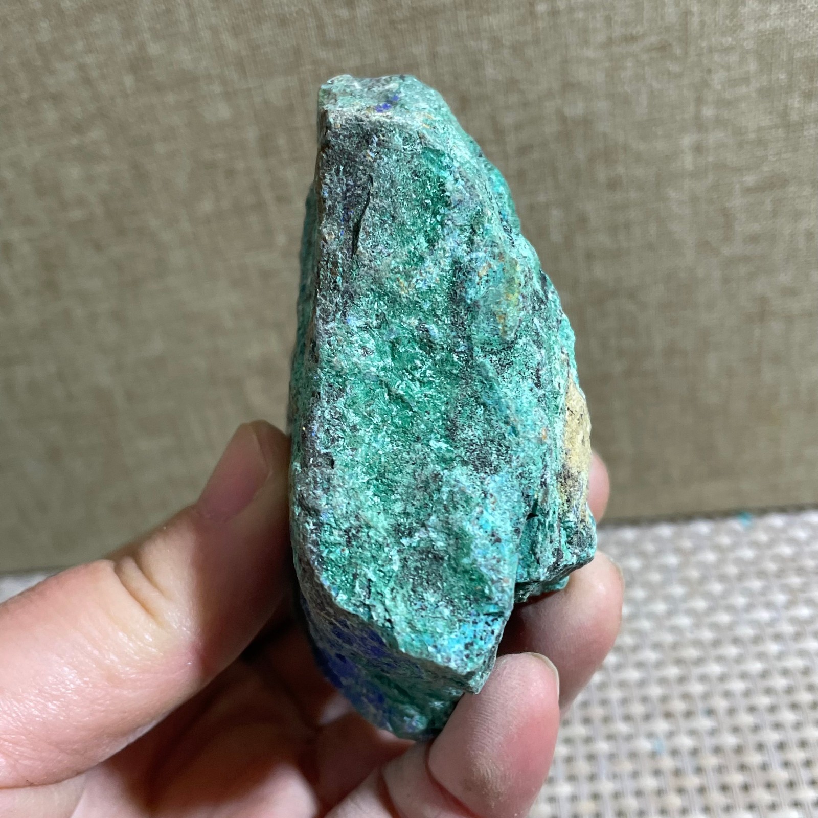 Restoration of Blue Copper Ore Quartz Crystal Mineral Samples 183g