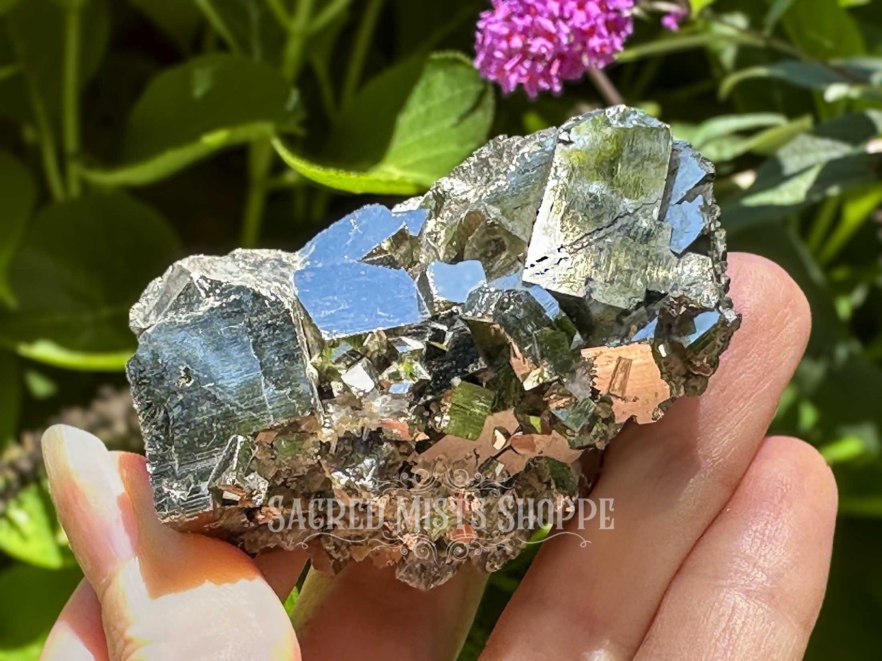 Peruvian Pyrite Natural Cluster Large Premium Grade for Grounding, Protection, M