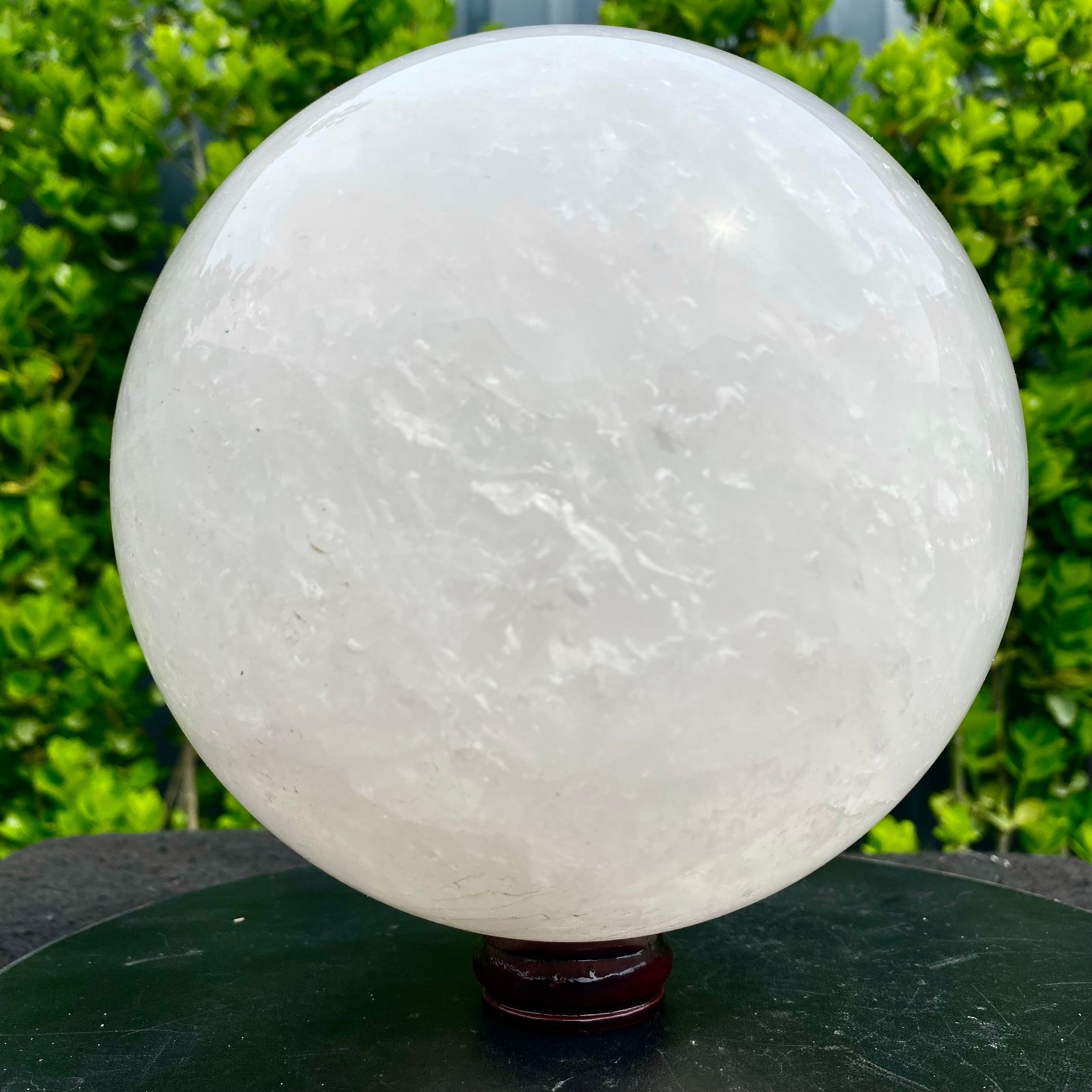 14.1LB Natura white crystal quartz crystal ball Reiki repair