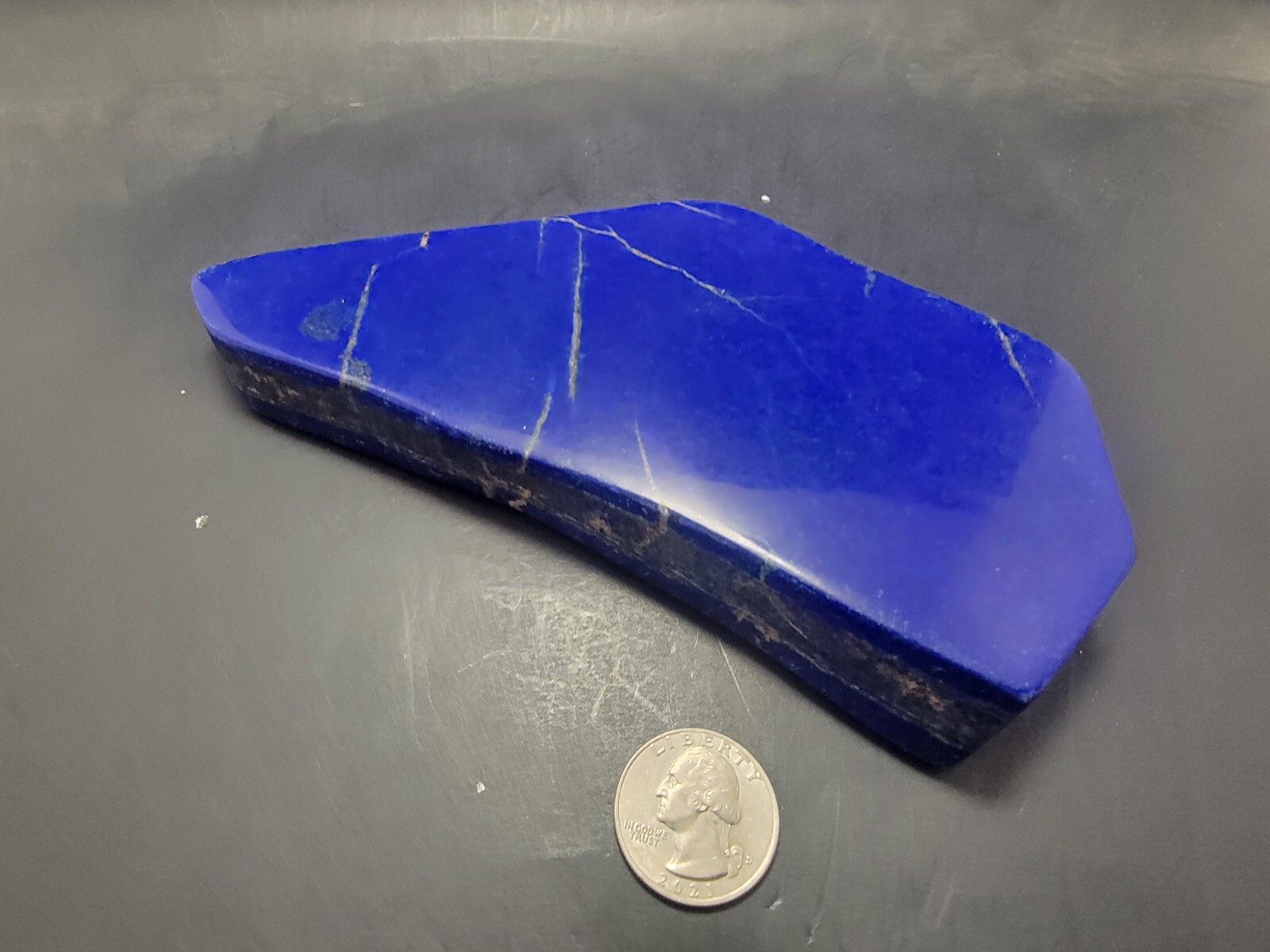 Polished Blue Lapis Lazuli Lapidary free form 1 lb 7 oz Beautiful Specimen!