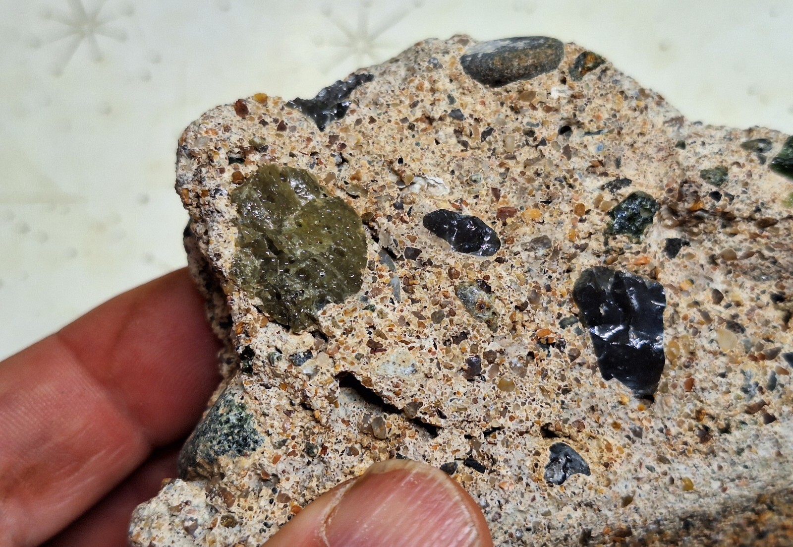 Rare Michigan Leland Blue With Frankfort Green Slag Cement Blue Green Gray Mix
