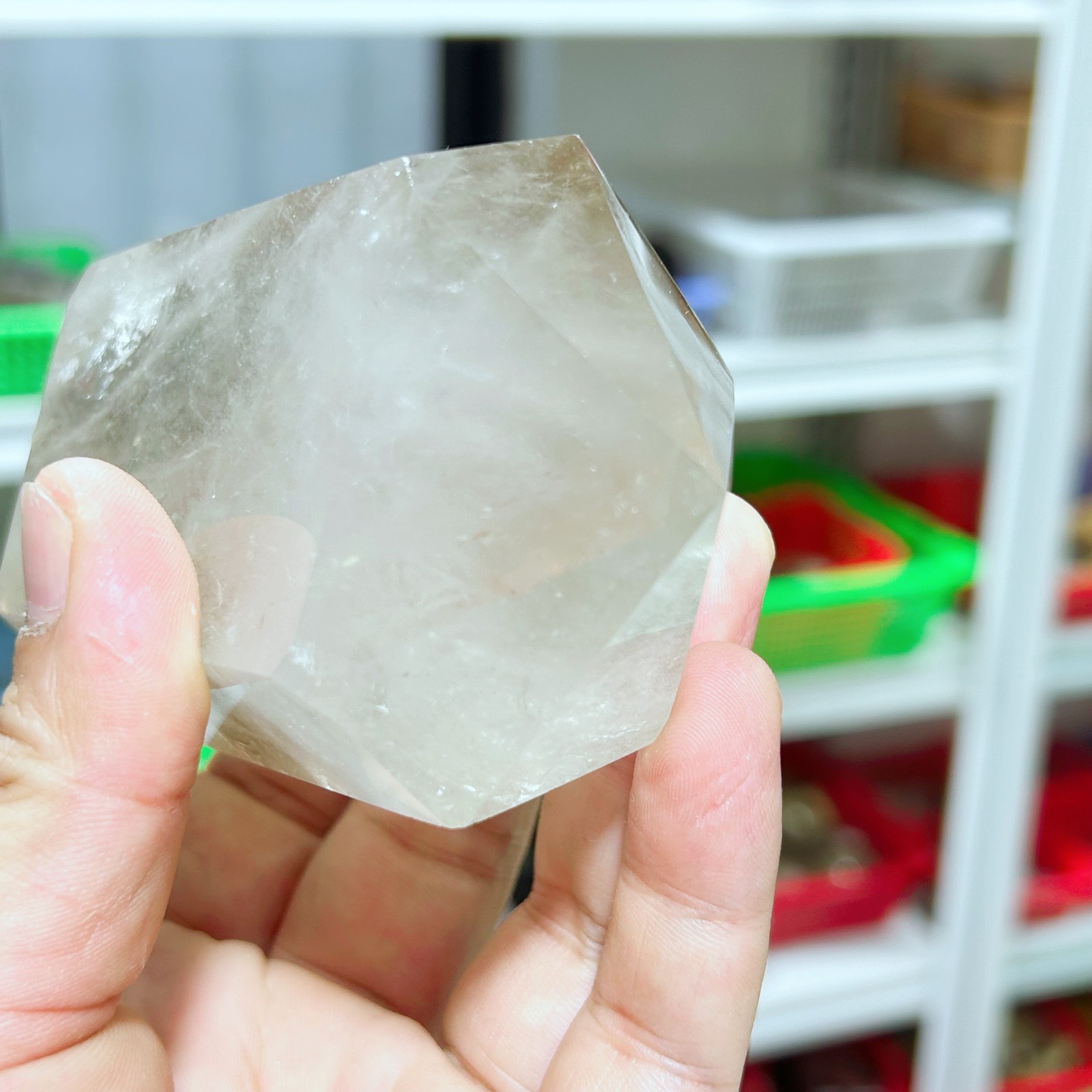 1.17LB Natural Smoky Quartz Obelisk Crystal Double Point Healing G7726