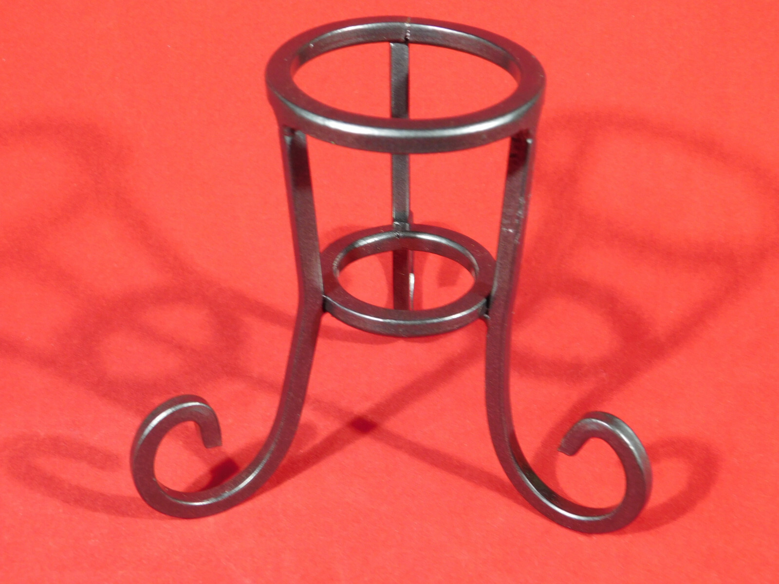 Sphere Display Stand Scroll Design Dark Silver Medium Size