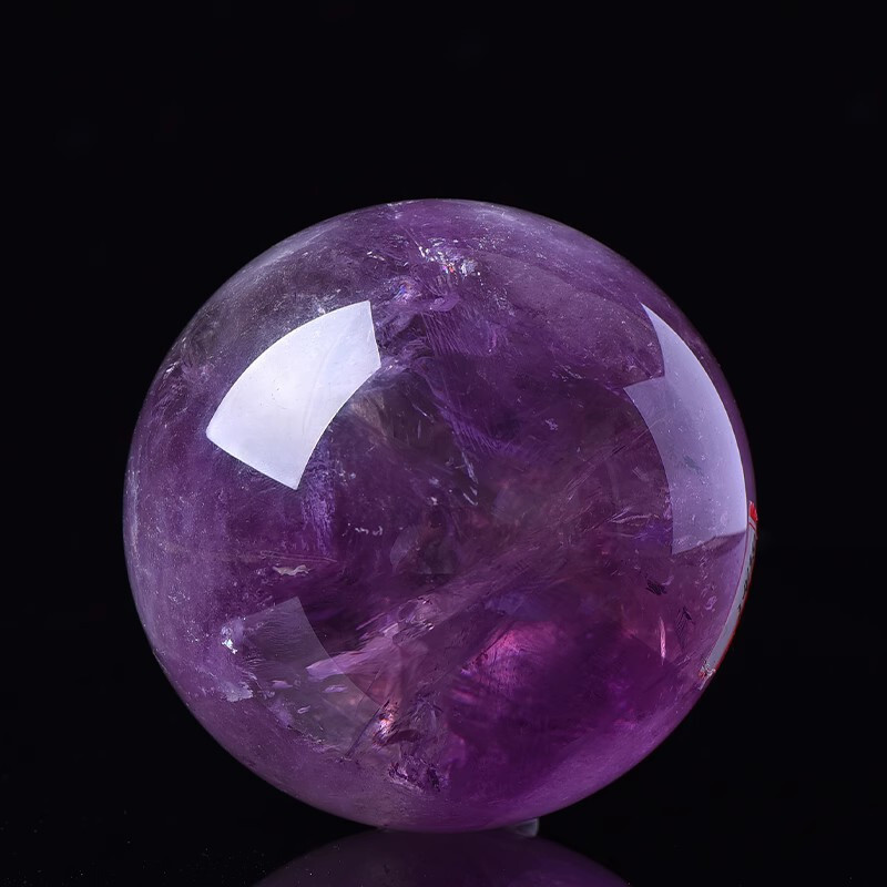 Natural Amethyst Quartz Crystal Sphere Ball Healing Stone 40mm + Stand
