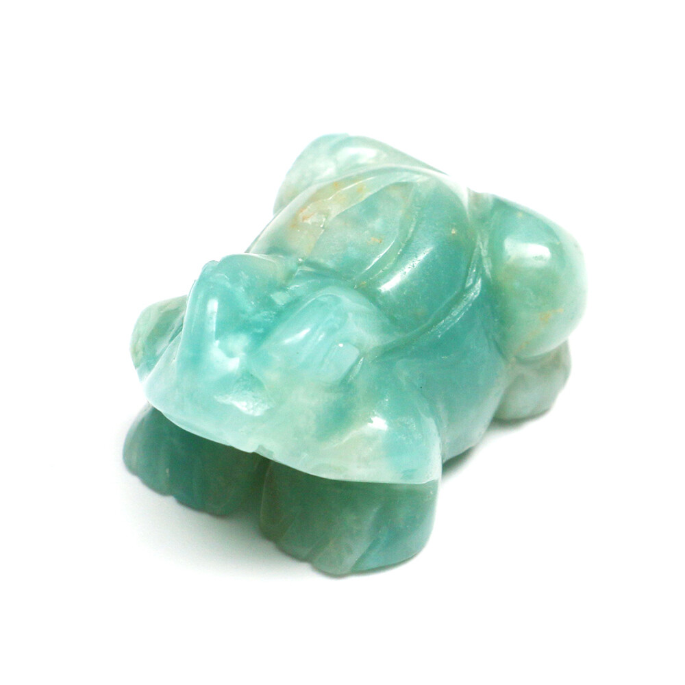 Natural Crystal Quartz Mini Frog Carved Skull Reki Healiing Ornament