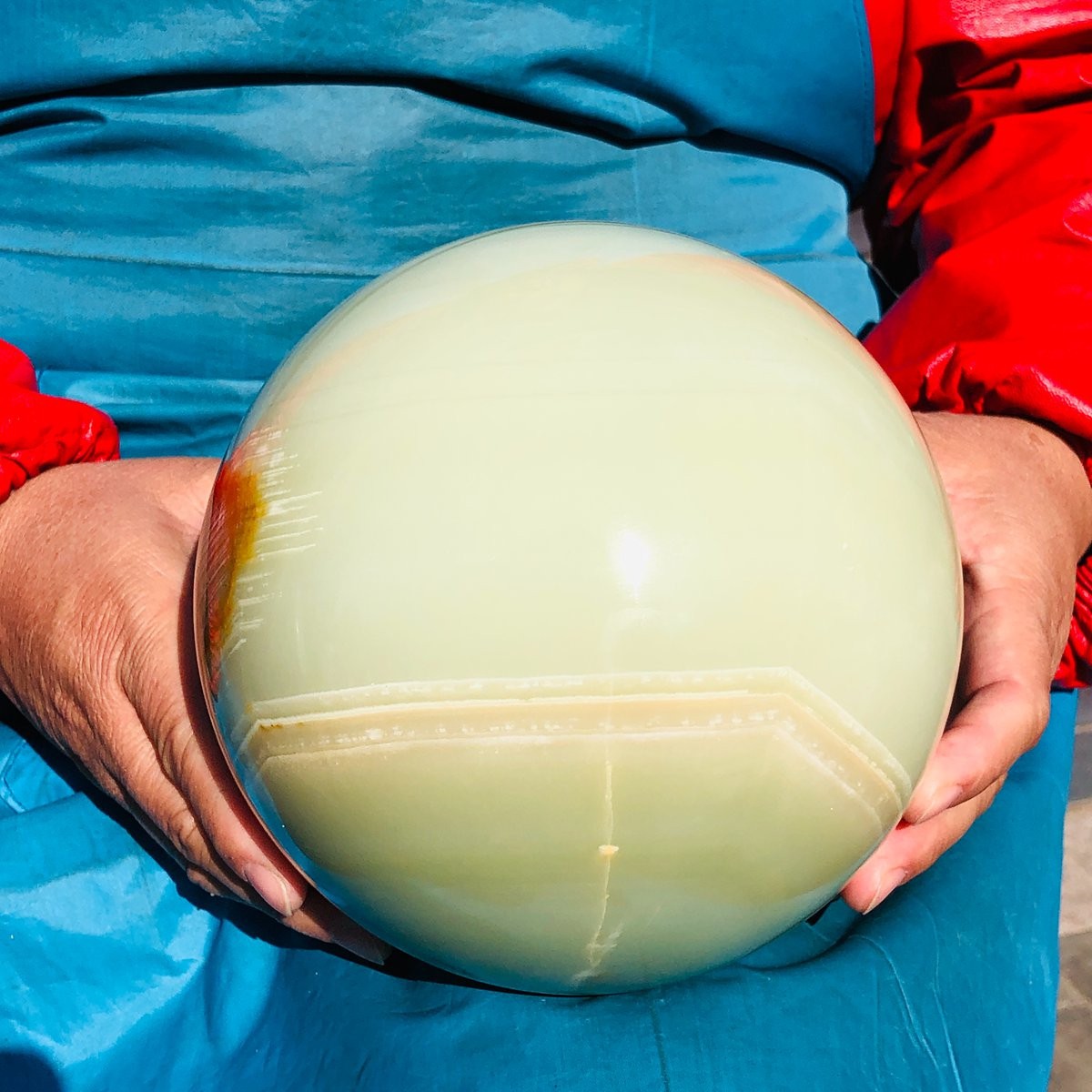 6000g Natural Afghan Jade Chakra Quartz Sphere healing ball Specimen