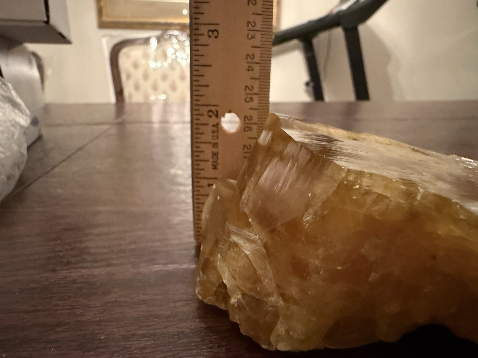 Golden Barite China 2+ Pounds Mineral Specimen With Stand