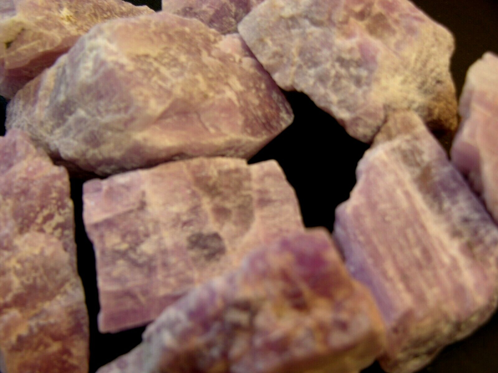 Kunzite crystal mine rough bigger pieces 1-3 inch 1/2 pound lots Nigeria