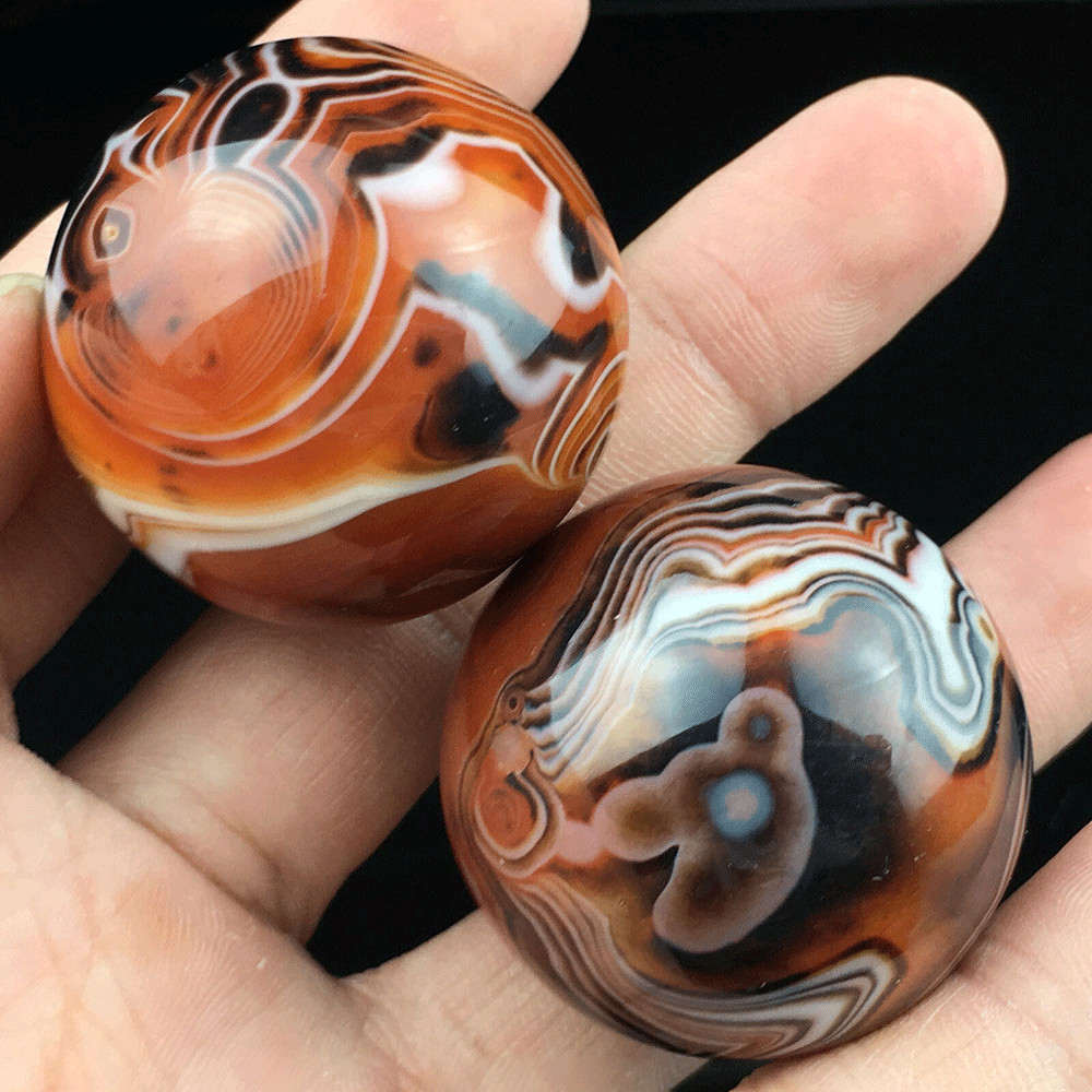 1x Natural Silk Agate Ball Quartz Crystal Sphere Ball Reiki Healing #LI DIa.35MM