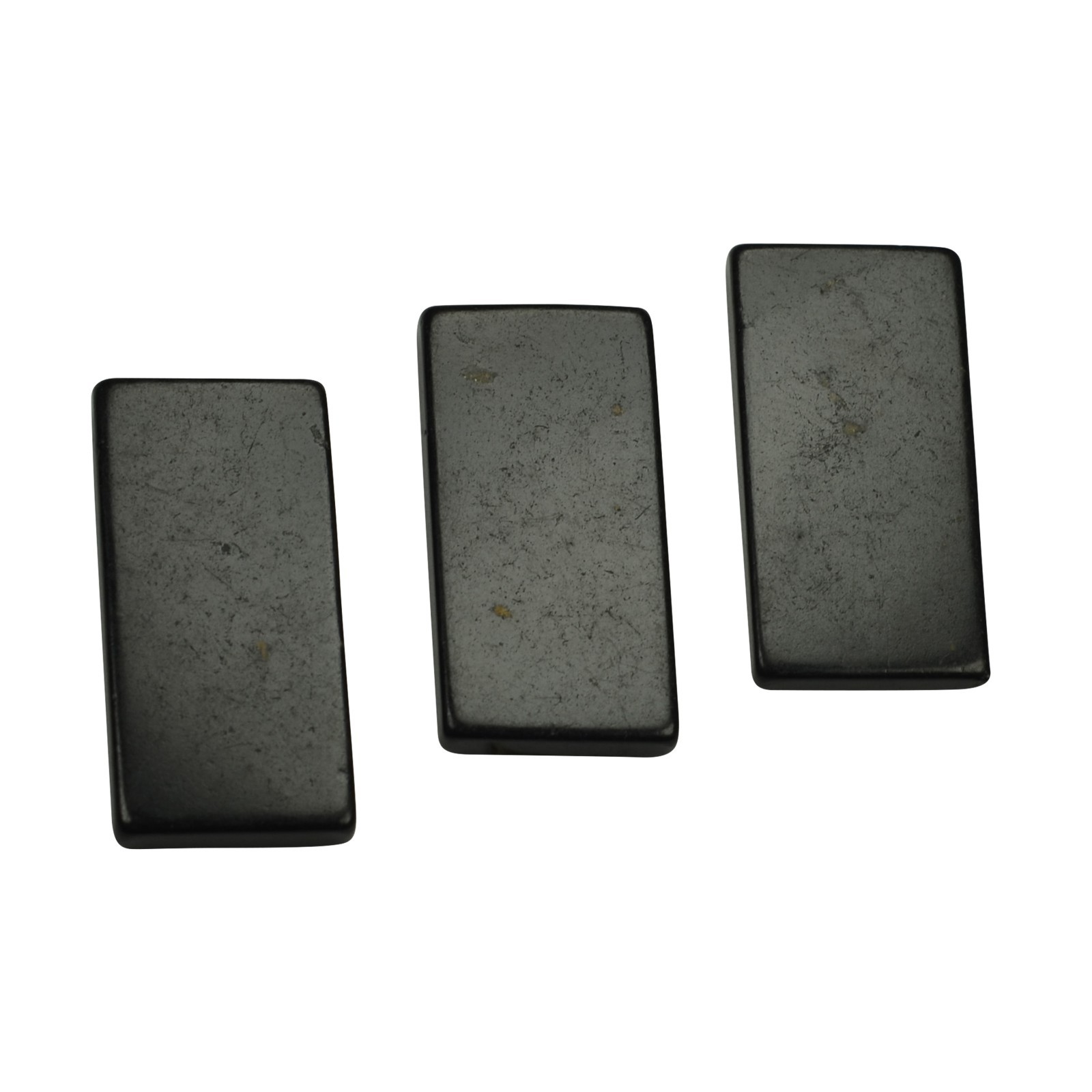 Shungite Stickers Polished 3 pk – 15×30 mm / 0.59″x1.18″ Phone protection plate