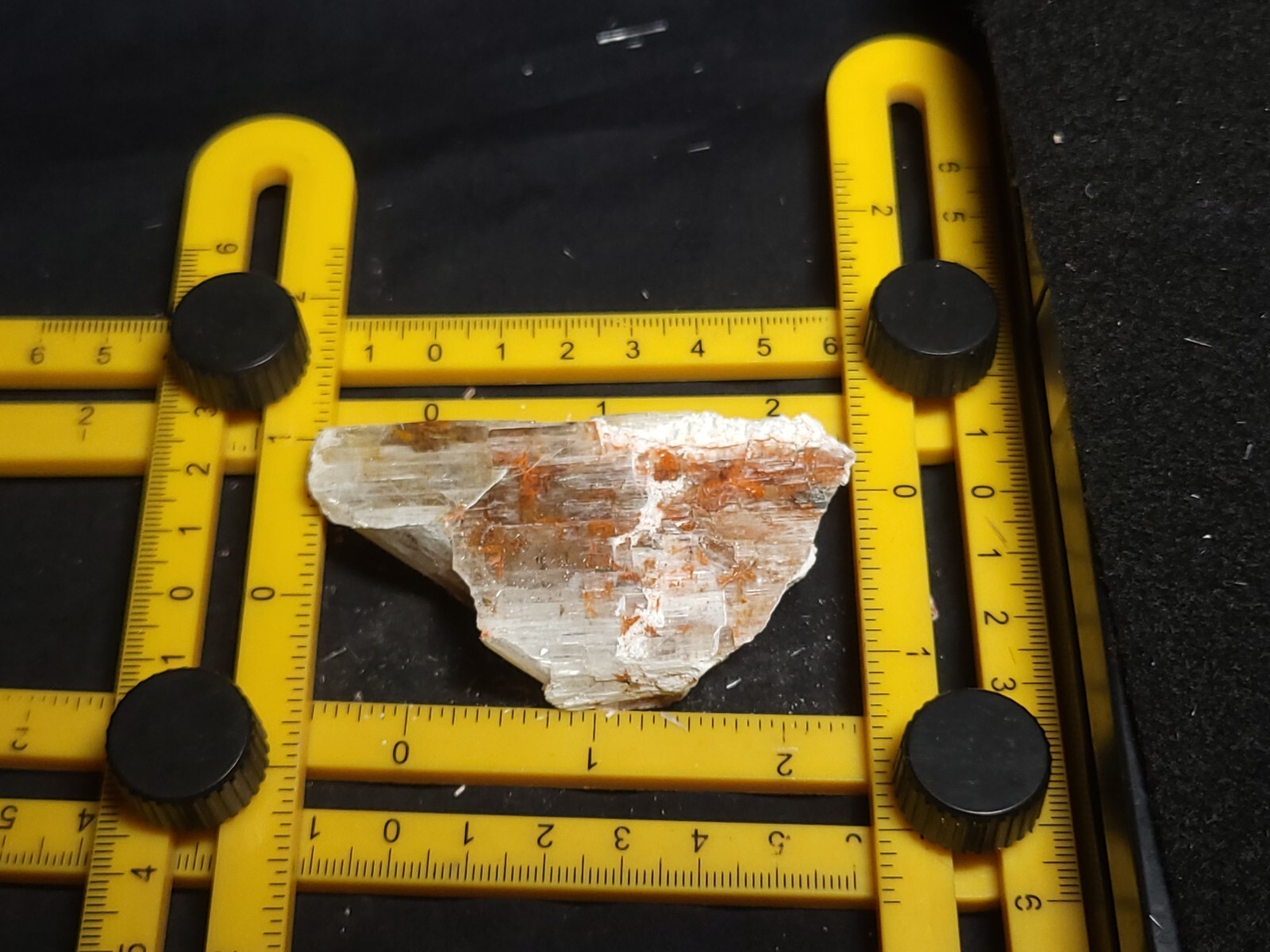 Kernite w/ Realgar Specimen from Boron, CA 3″x1.5″x0.5″ (50.1 Grams)