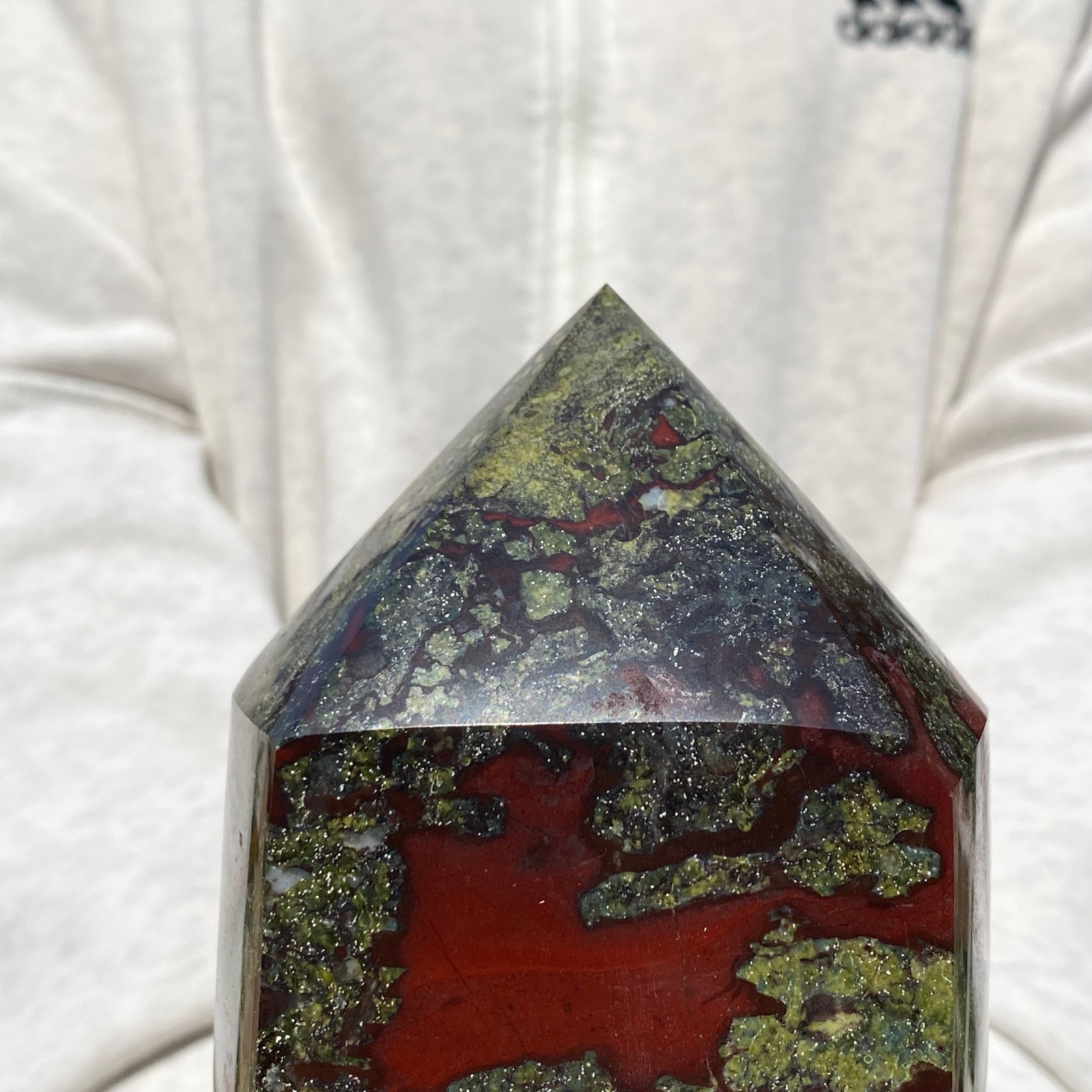 11.9LB Natural Dragon Blood Column Obelisk Crystal Column Wand Point Healin